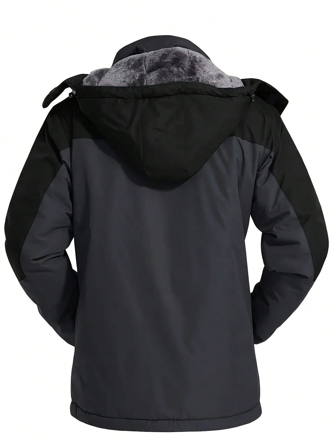 Men's Winter Jacket, Polyester Fabric, Windproof And Waterproof, Fleece Lining, Detachable Cap, Adjustable Cuffs, Multi-Functional Pocket Design, Placket Zipper, Suitable For Outdoor Mountaineering And Hiking Ski Jacket, Winter Warm Overalls