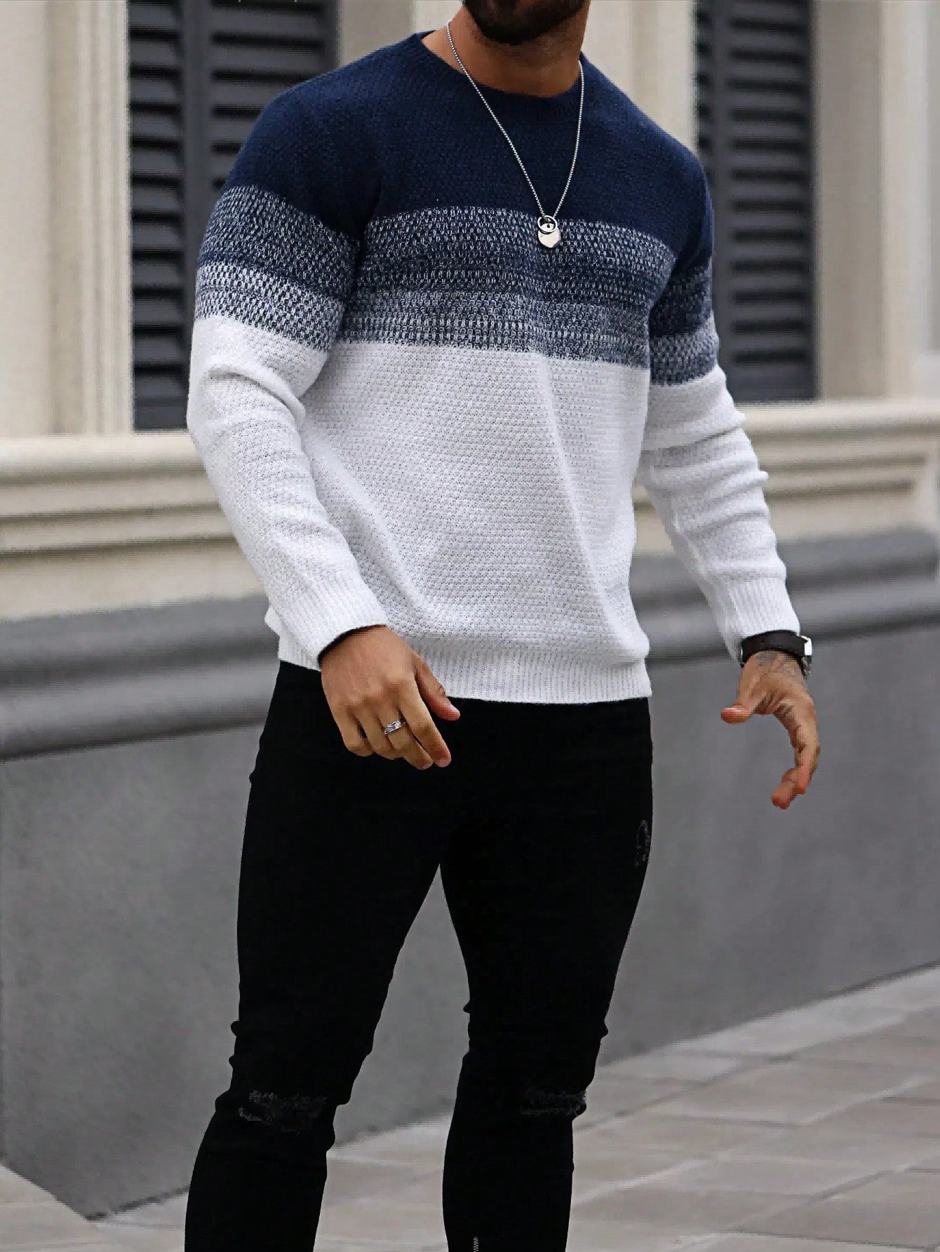 Manfinity LEGND Plus Size Men Casual Simple Style Daily Wear Sweater