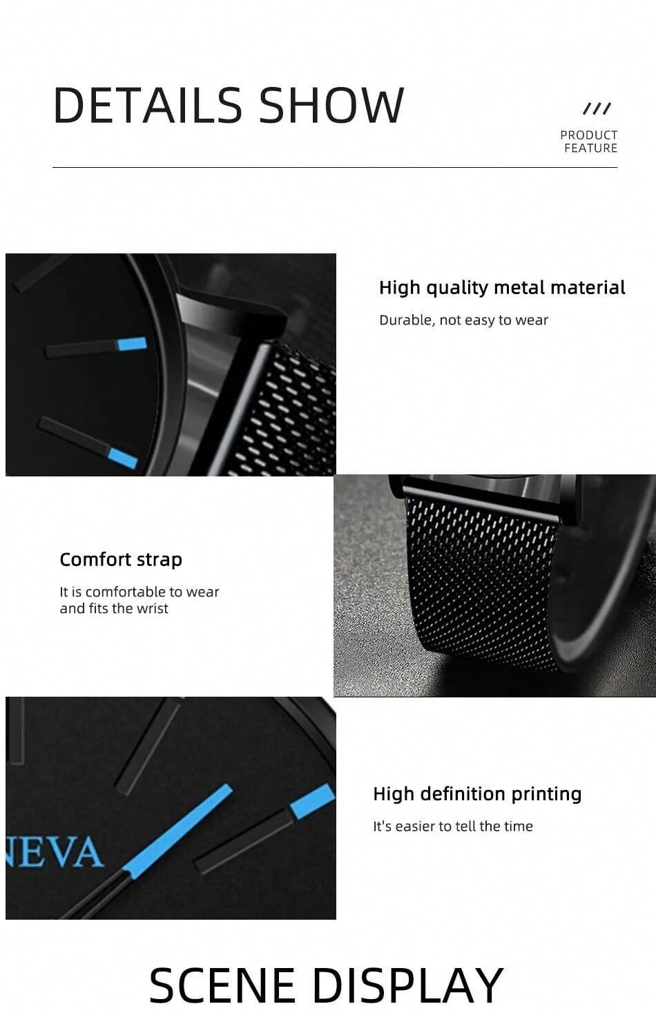 Minimalist Men Fashion Ultra Thin Watches Simple Men Business Stainless Steel Mesh Belt Quartz Wrist Watch