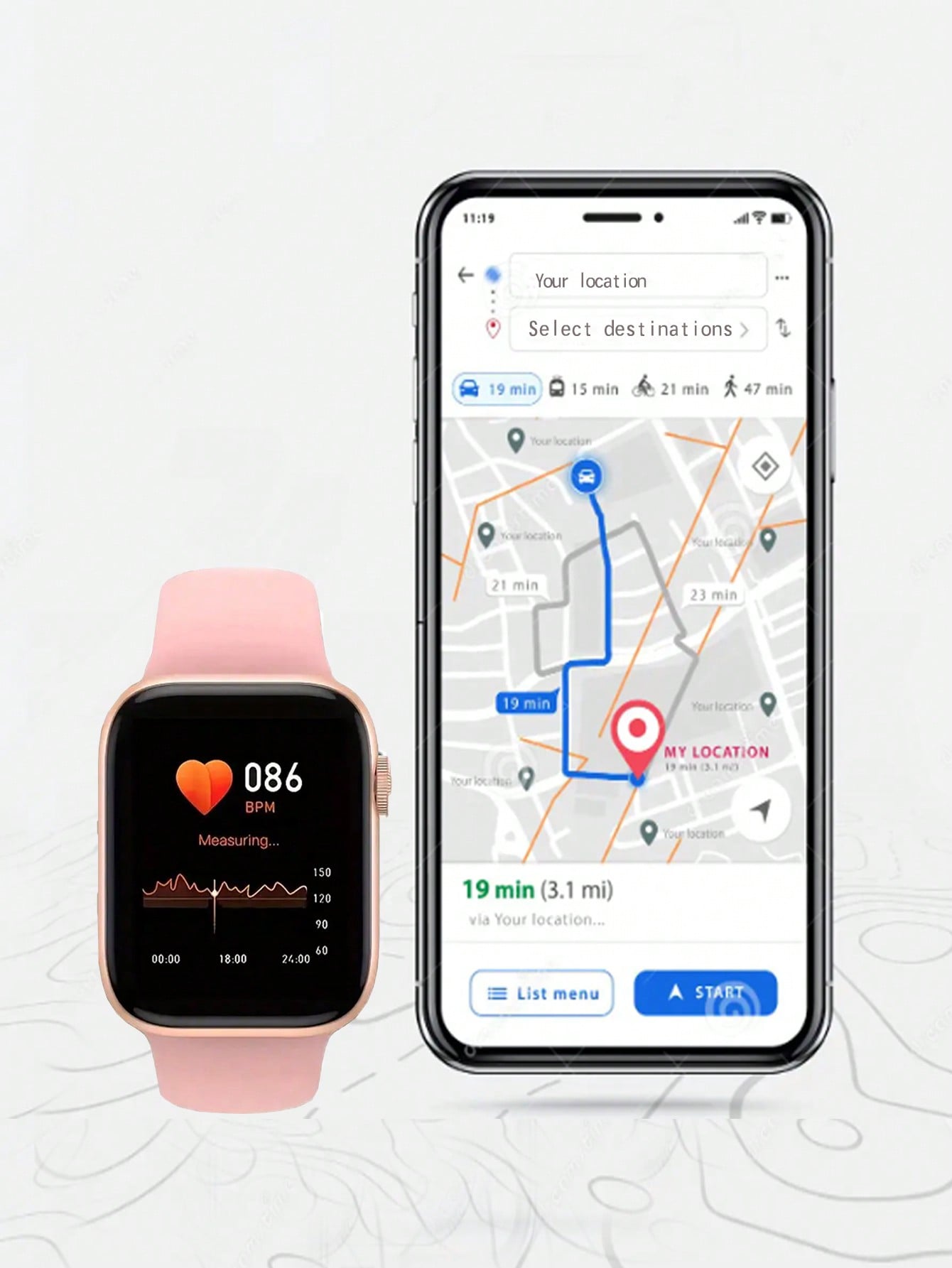 Eytlptoc Eytlptoc 2024 New Smart Watch, Touch Screen, Fashionable Sports Style For Men And Women, Call Functions, Multiple Watch Faces, Calendar And Alarm Clock, Heart Rate And Blood Oxygen Monitor, Sports And Sleep Tracking, Camera, For Android/IOS Phon