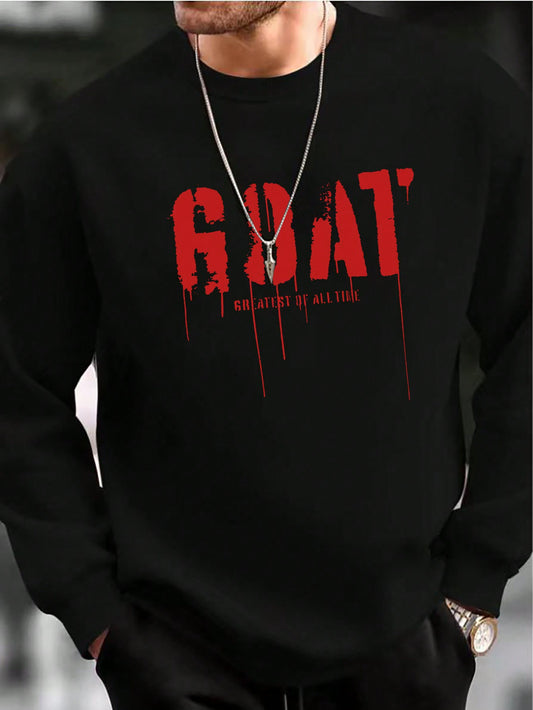 Manfinity Homme Men's Letter Pattern Drop Shoulder Sweatshirt