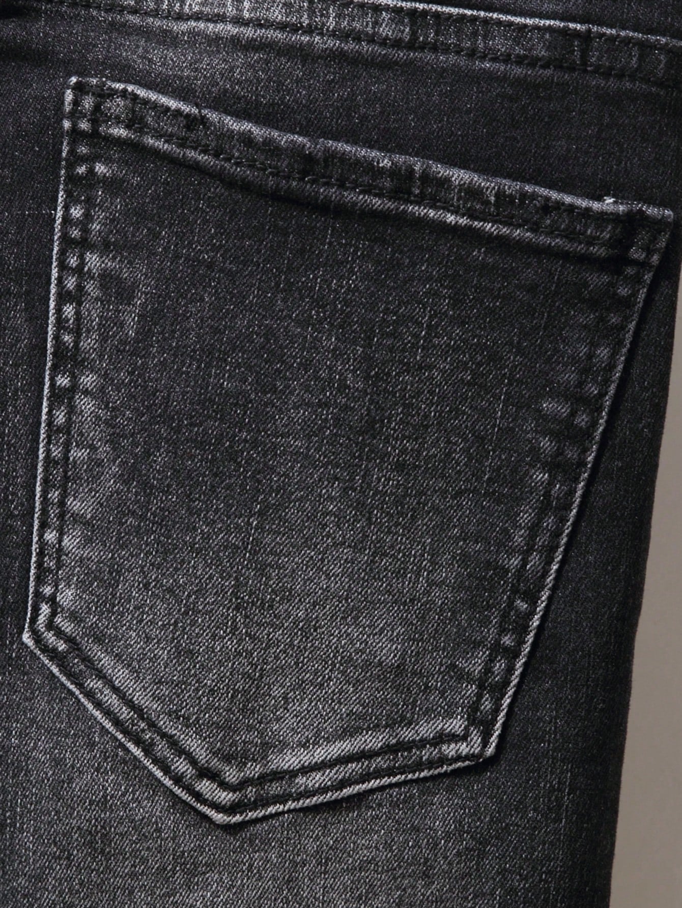 Manfinity Homme Men's Plus Size Water Wash Distressed Jeans Slim Fit Long Ripped Frayed Jean Cargo Plain Dark Grey Going Out Street Wear