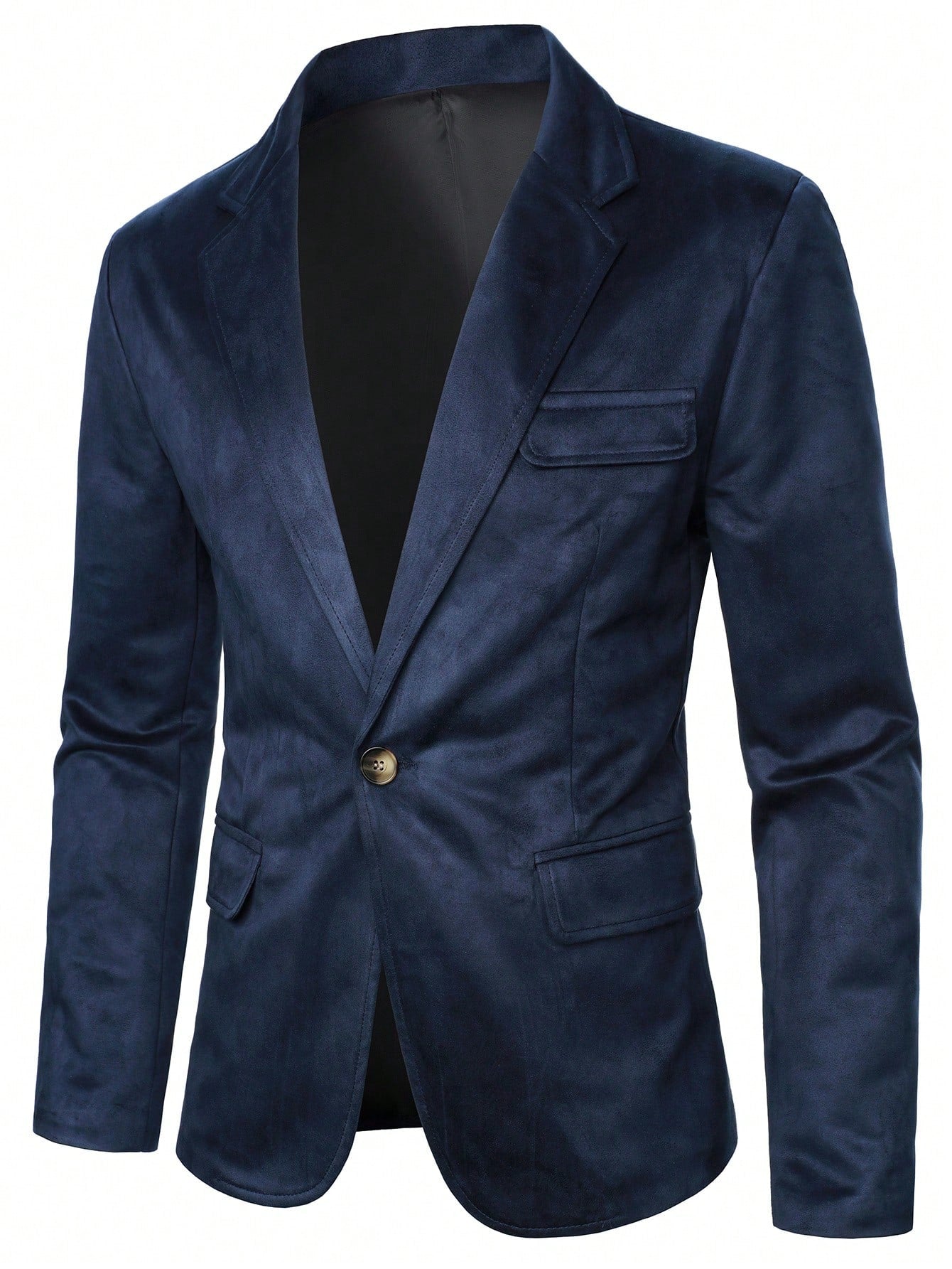 Manfinity Homme Men's Solid Color Open-Front Suit