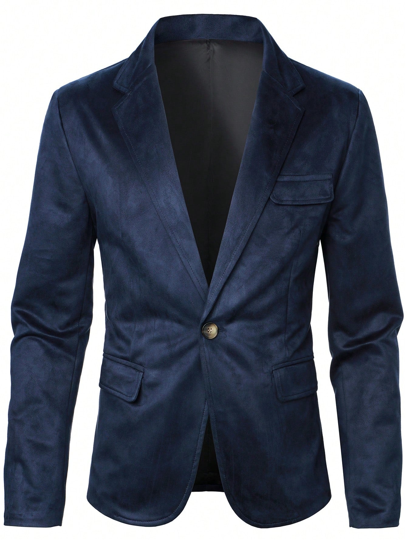 Manfinity Homme Men's Solid Color Open-Front Suit