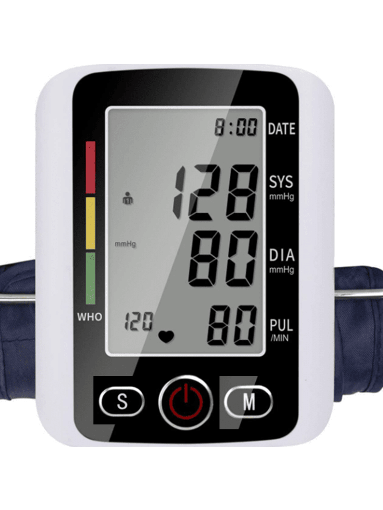 1pc Arm Blood Pressure Monitor Home Health Care Digital LCD Upper Arm Blood Pressure Monitor Heart Beat Meter Machine Tonometer For Measuring Automatic Monitor Your Family's Health