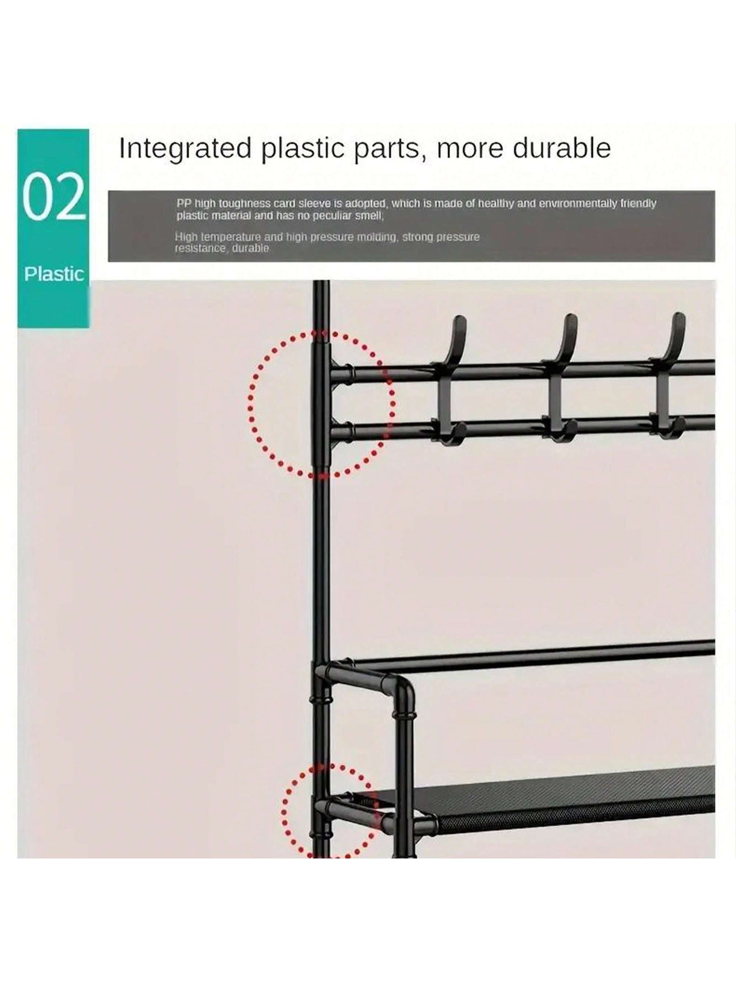 1pc Multi-Tier Sturdy Shoe Rack, Ultimate Entryway Storage Solution - Sturdy Multi-Layer Closet Storage Rack With Shoe Shelf - Floor Standing Clothes, Hats, And Shoe Racks,Versatile Free-Standing Organizer For Hats, Coats, Bags & Scarves - Space-Saving D