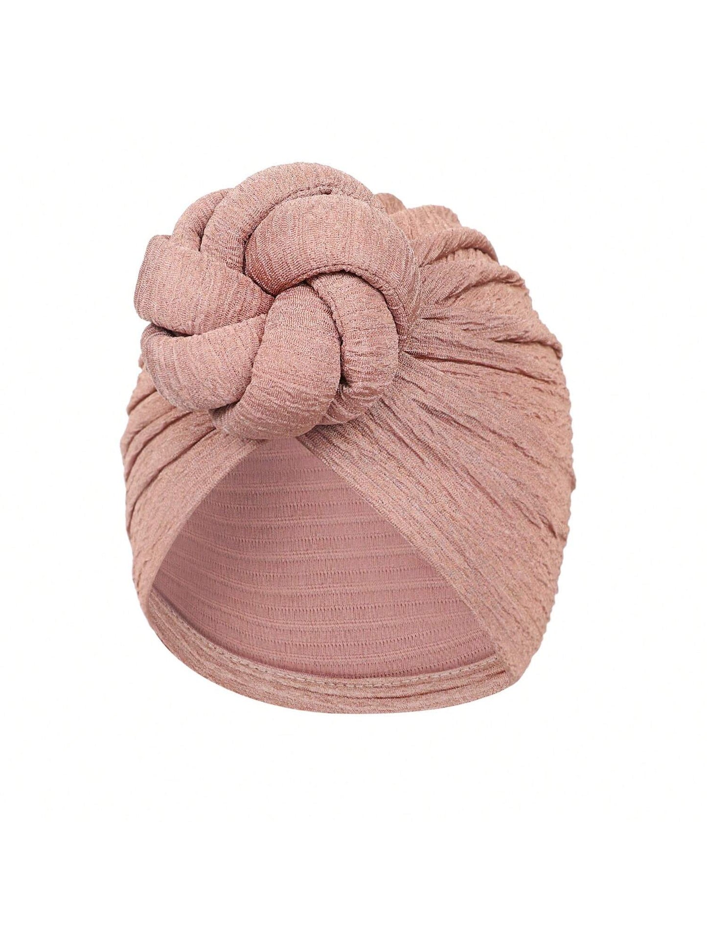 Elegant Women Turbans Solid Color Handmade Flower Knot African Fashion Chemotherapy Hat Leisure Comfortable Breathable High-End Daily Headscarf Hat