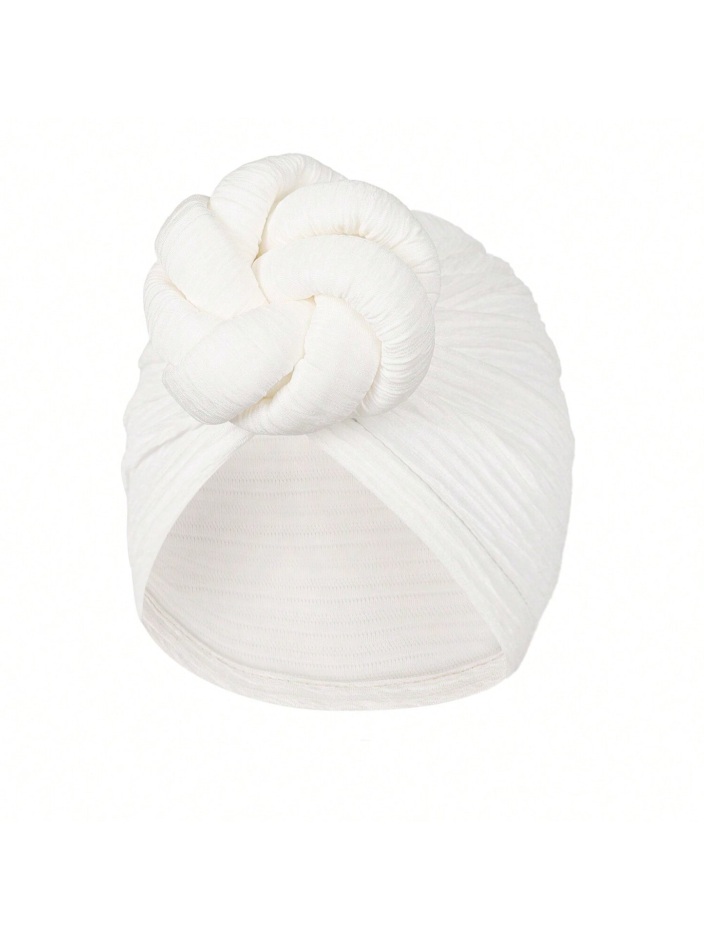 Elegant Women Turbans Solid Color Handmade Flower Knot African Fashion Chemotherapy Hat Leisure Comfortable Breathable High-End Daily Headscarf Hat