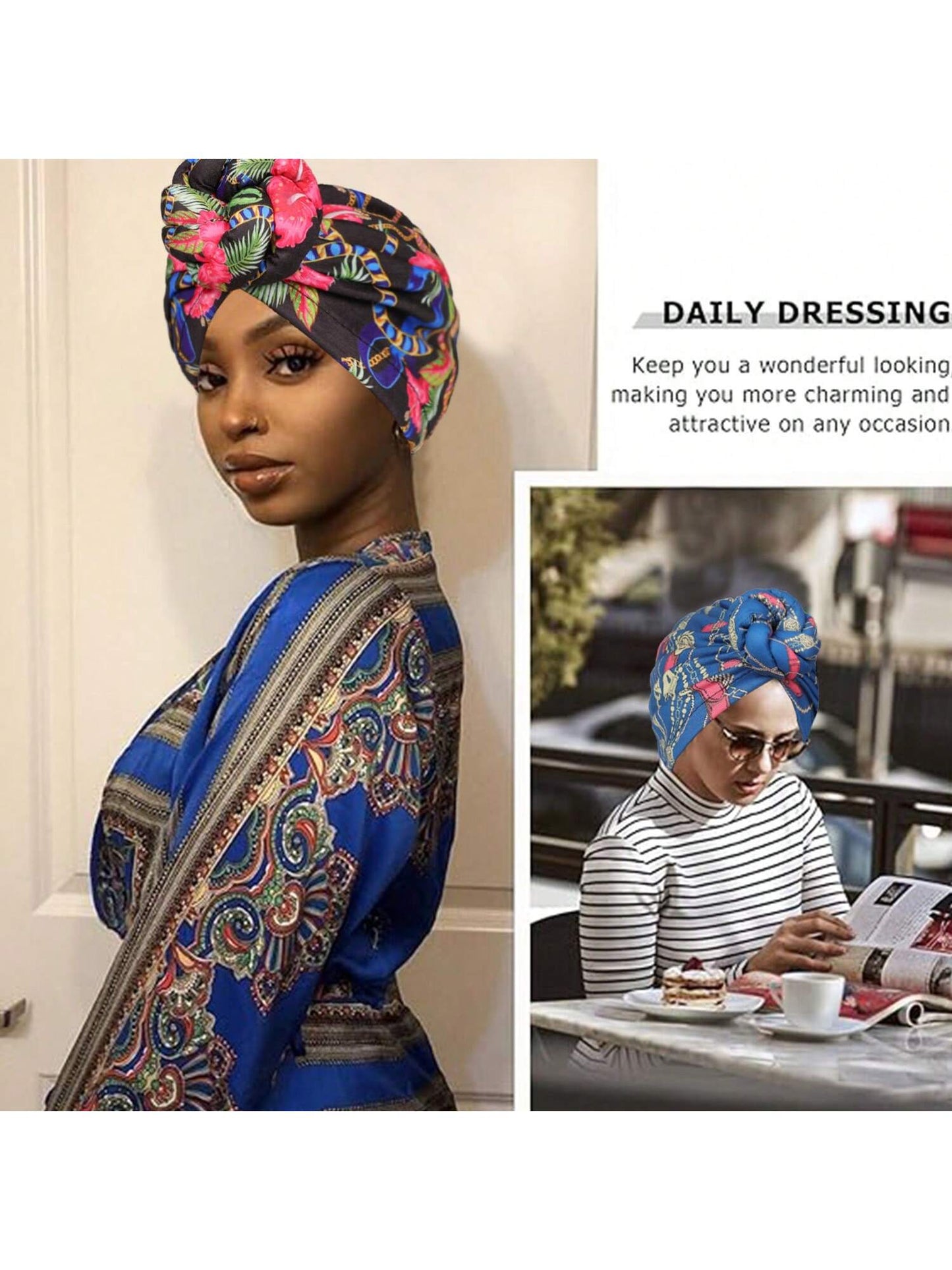 Elegant Women Turbans Solid Color Handmade Flower Knot African Fashion Chemotherapy Hat Leisure Comfortable Breathable High-End Daily Headscarf Hat