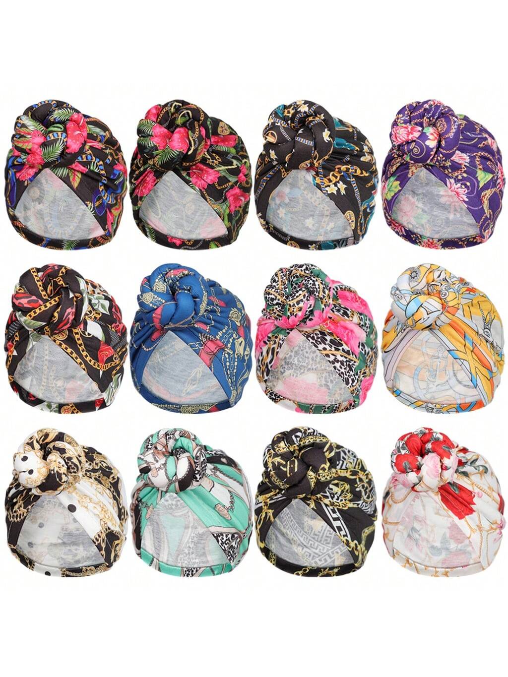 Elegant Women Turbans Solid Color Handmade Flower Knot African Fashion Chemotherapy Hat Leisure Comfortable Breathable High-End Daily Headscarf Hat