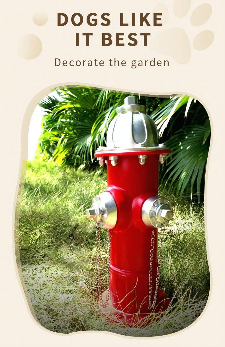 Resin Puppy Fire Hydrant Training Statue, Outdoor Garden Lawn Decoration, Garden Fire Hydrant Decoration Sculpture