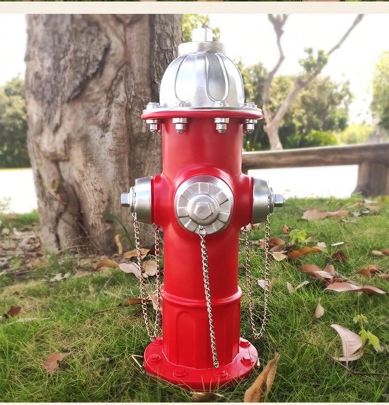 Resin Puppy Fire Hydrant Training Statue, Outdoor Garden Lawn Decoration, Garden Fire Hydrant Decoration Sculpture