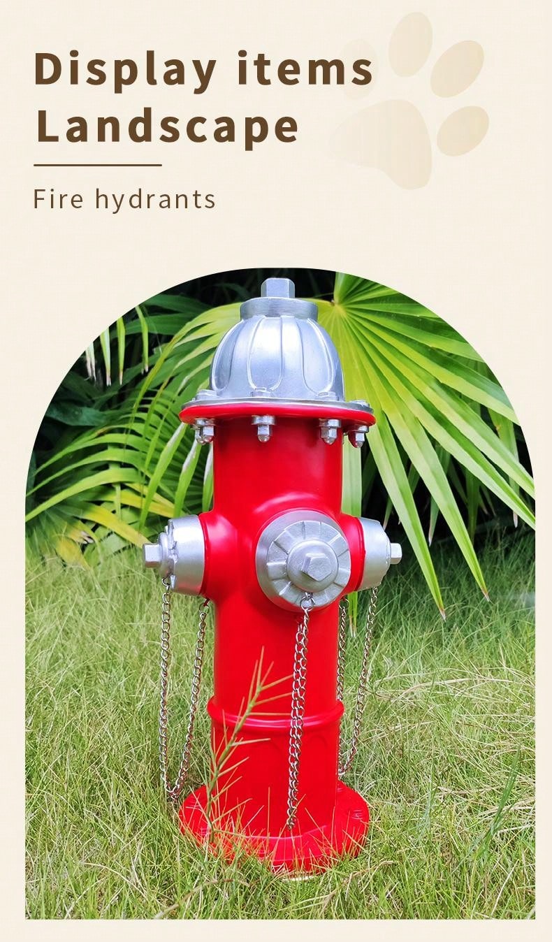 Resin Puppy Fire Hydrant Training Statue, Outdoor Garden Lawn Decoration, Garden Fire Hydrant Decoration Sculpture