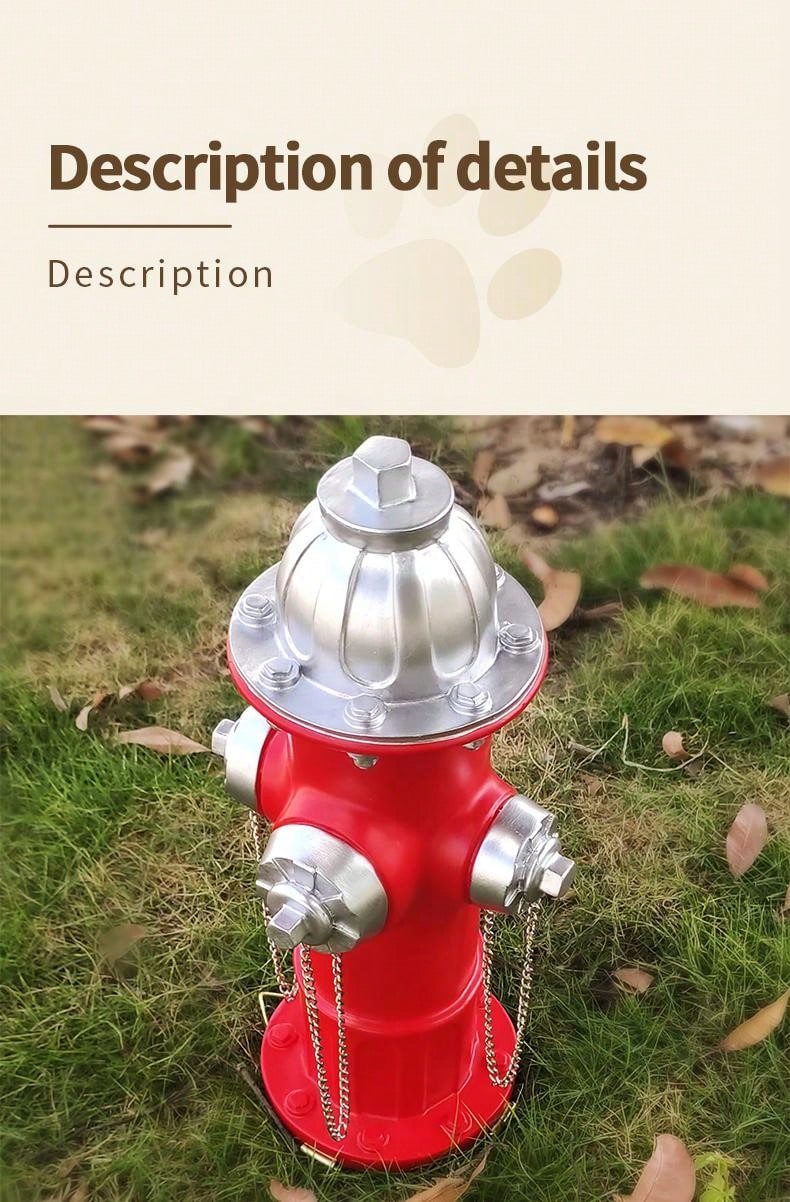 Resin Puppy Fire Hydrant Training Statue, Outdoor Garden Lawn Decoration, Garden Fire Hydrant Decoration Sculpture