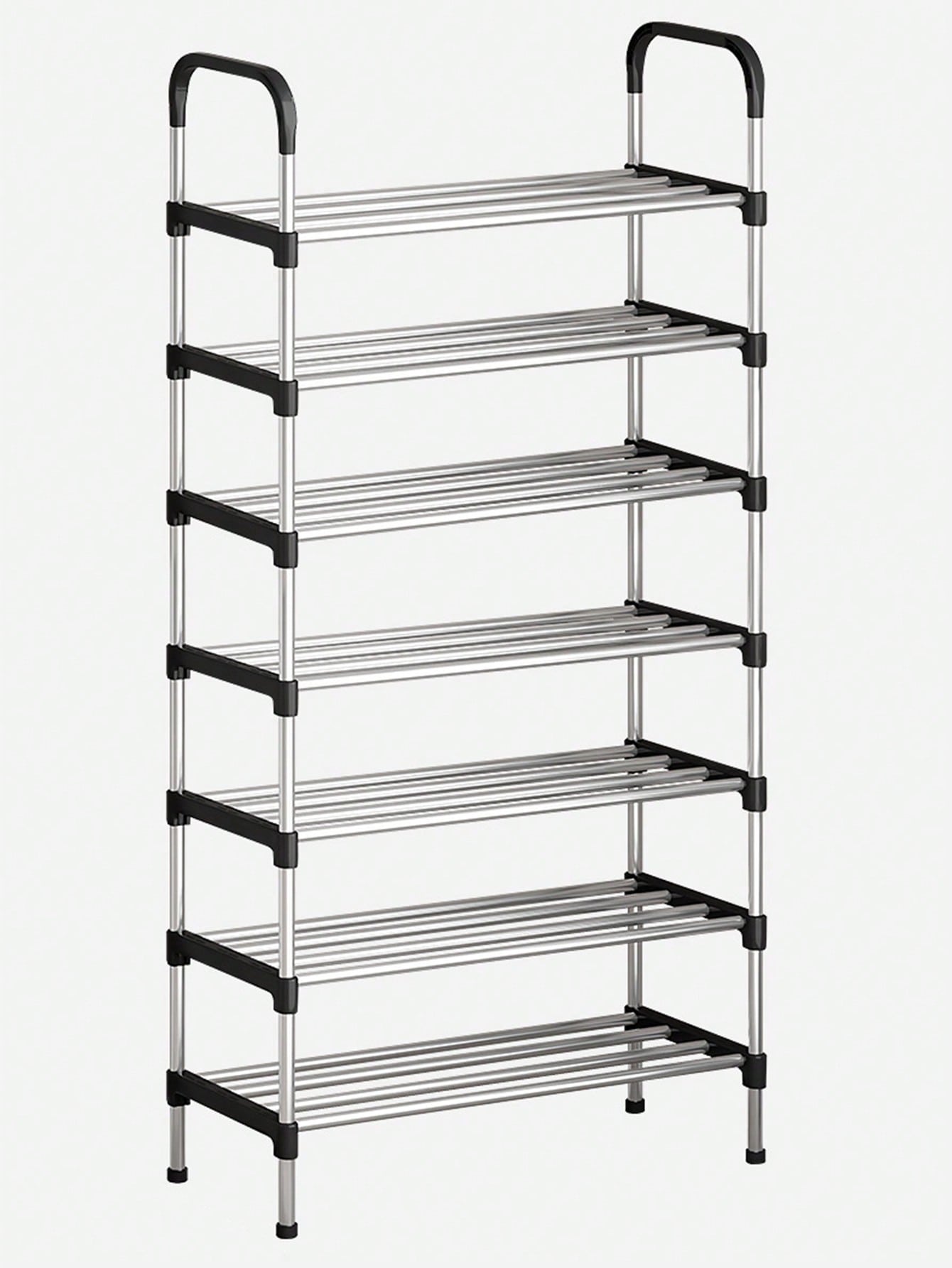 1pc,7/8 Layer Adjustable Stainless Steel Shoe Rack,Household Simple Entryway,Space Saving,Suitable For Living Room, Bedroom, Entrance, Office, Home, Multi-Layer Storage