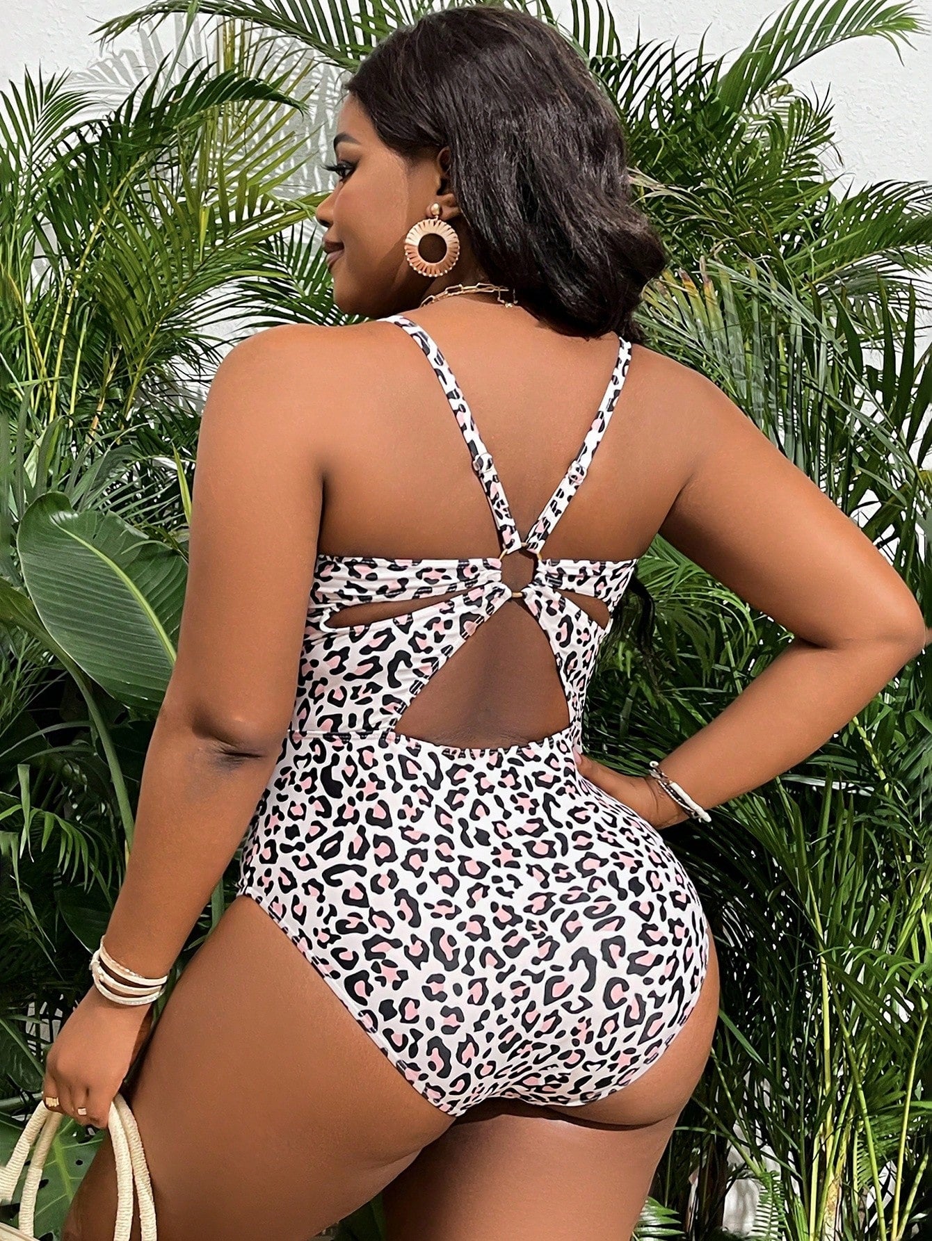Slayr CURVE New Year's Party Animal Print Plus Size One-Piece Swimsuit