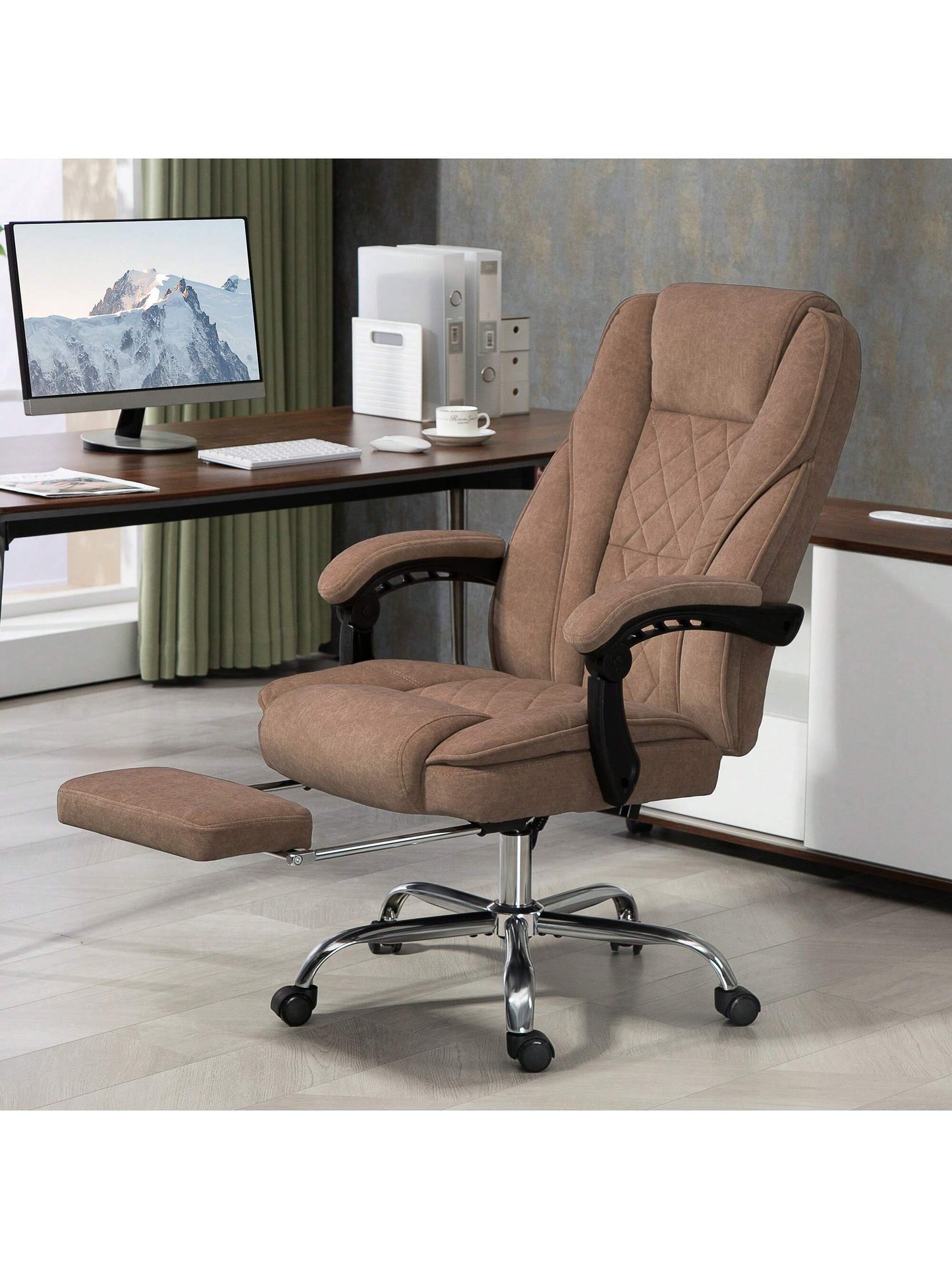 Vinsetto Massage Office Chair With Heat, Reclining, Footrest