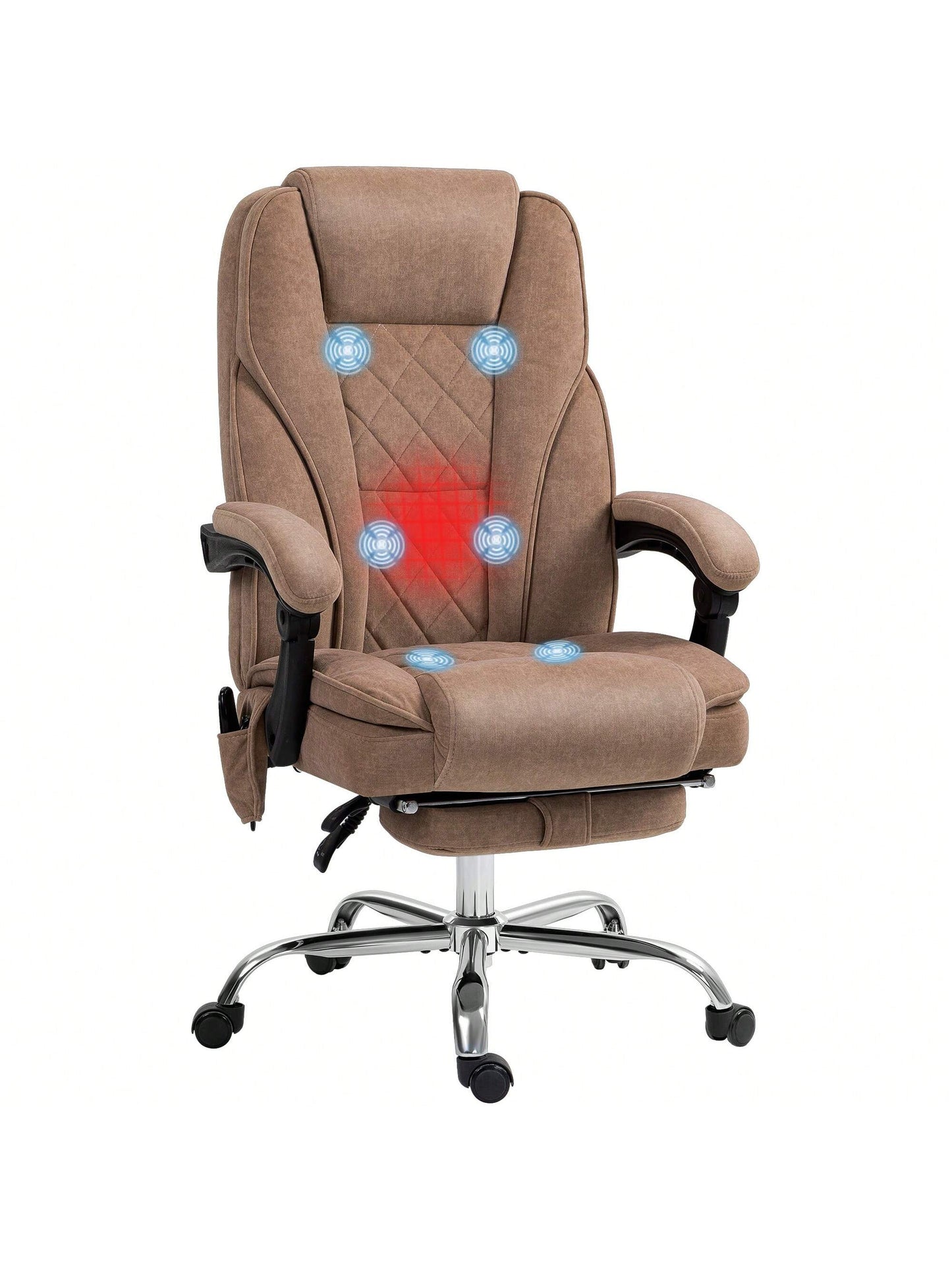 Vinsetto Massage Office Chair With Heat, Reclining, Footrest