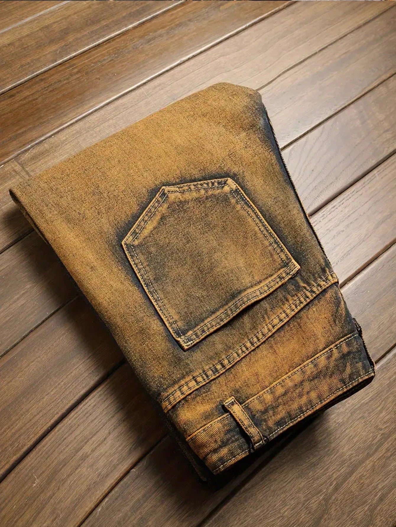 Plus Size Men's Vintage Style Distressed Fashion Jeans