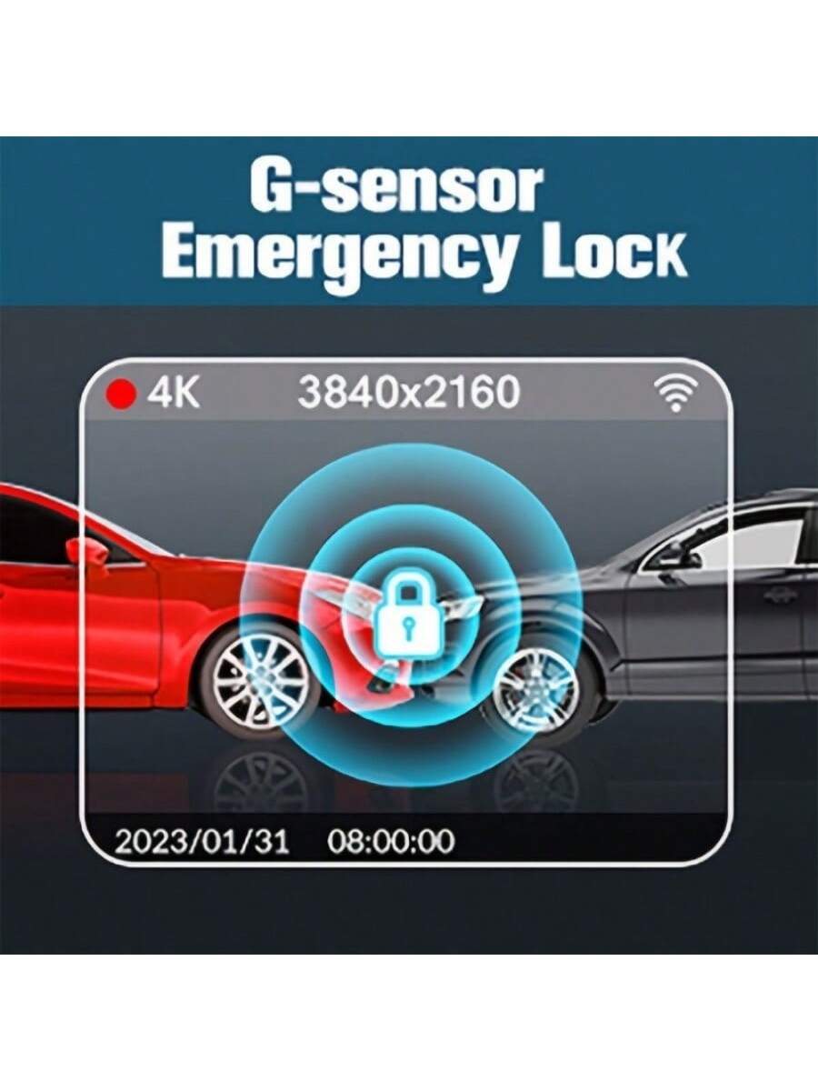 Dash Camera For Cars, 4K Full UHD Car Camera Front Rear With Free 32GB SD Card, Dashcams For Cars With Night Vision, 24 Hours Parking Mode, WDR, Motion Detection