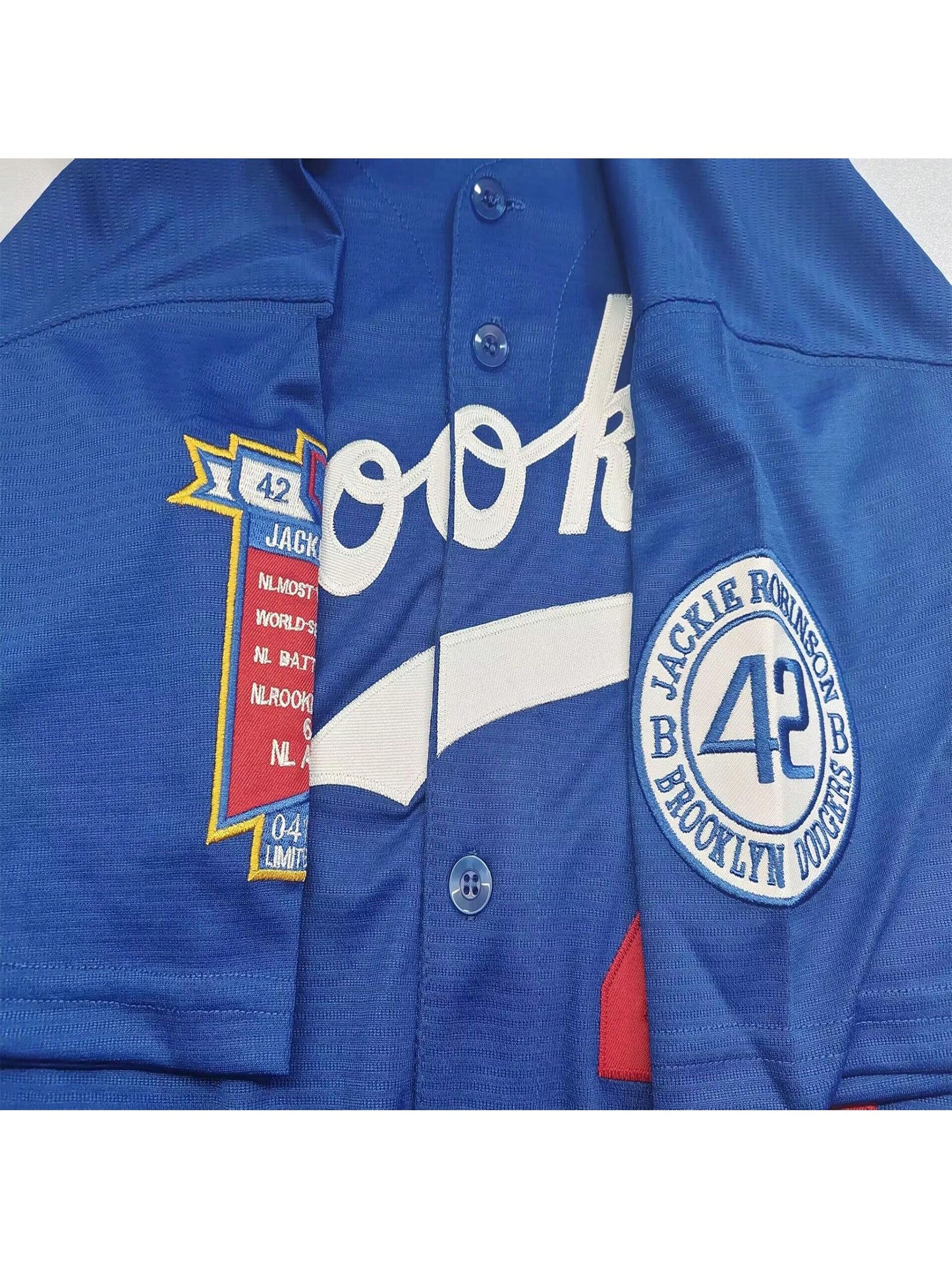 Jackie Robinson #42 Black  Men Jersey Retro Short Sleeves Button Down Baseball Jerseys Beige Blue Black