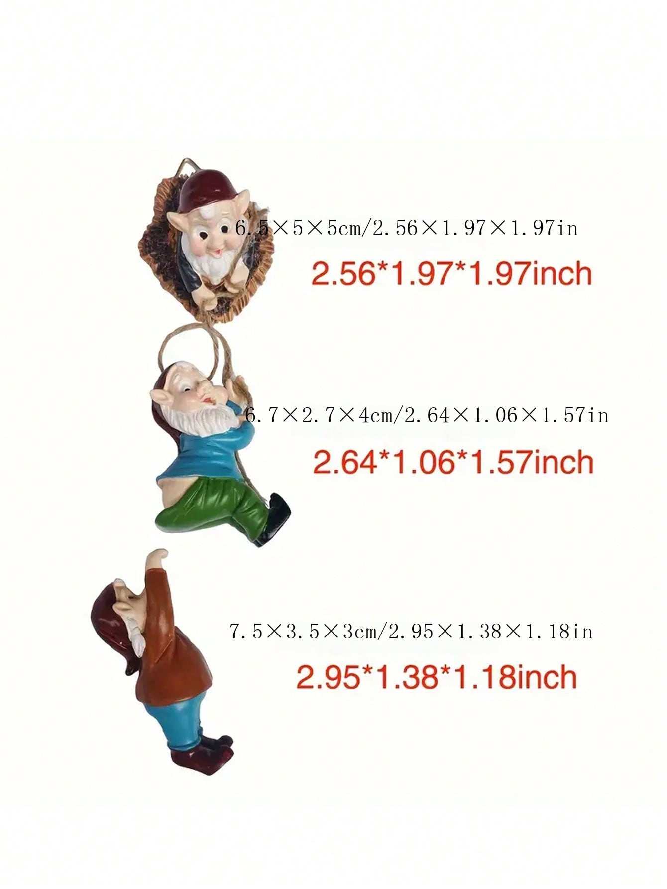 3pcs/Set Climbing Dwarf Hugger Statues, Miniature Climber Figurine Decor, Whimsical Tree Hugger Old Men, Embracing Tree Garden Decor