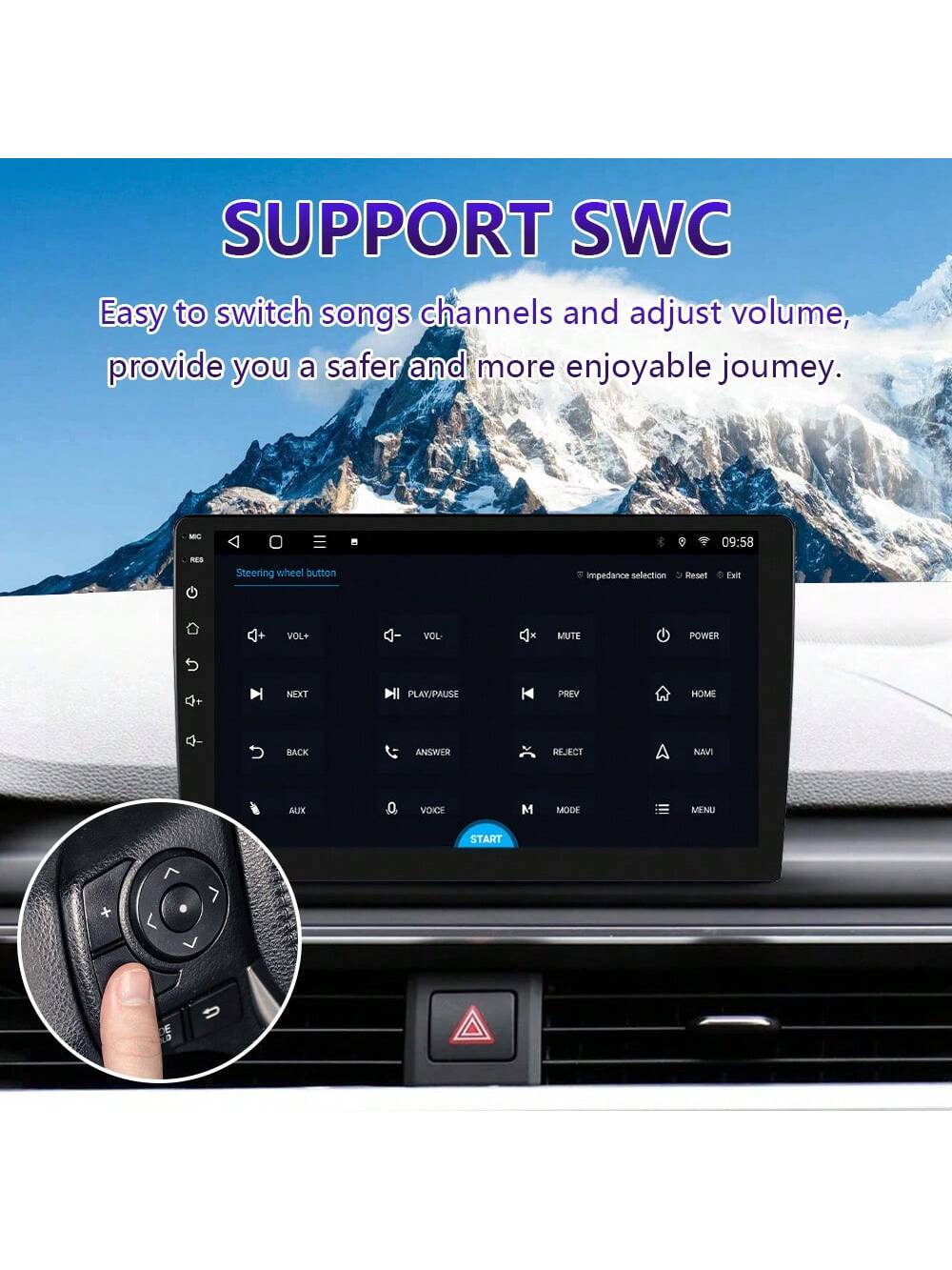 BOSSCAR Car Radio IPS 7"9"10" MP5 HD Touchscreen Multimedia Video Player Wireless BT GPS FM Android Universal Carplay Autoradio