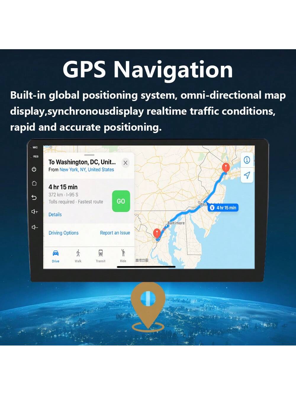 BOSSCAR Car Radio IPS 7"9"10" MP5 HD Touchscreen Multimedia Video Player Wireless BT GPS FM Android Universal Carplay Autoradio