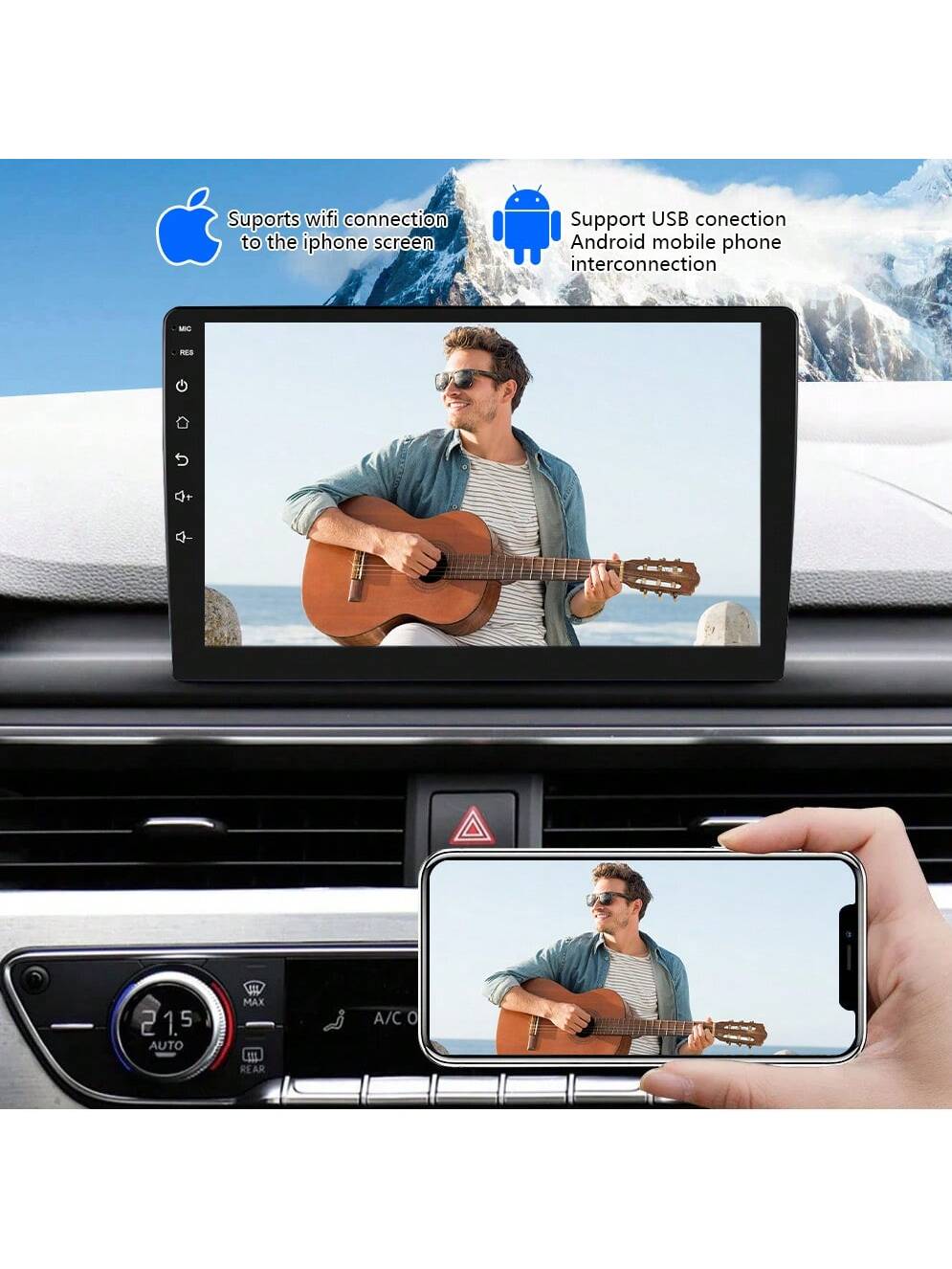 BOSSCAR Car Radio IPS 7"9"10" MP5 HD Touchscreen Multimedia Video Player Wireless BT GPS FM Android Universal Carplay Autoradio