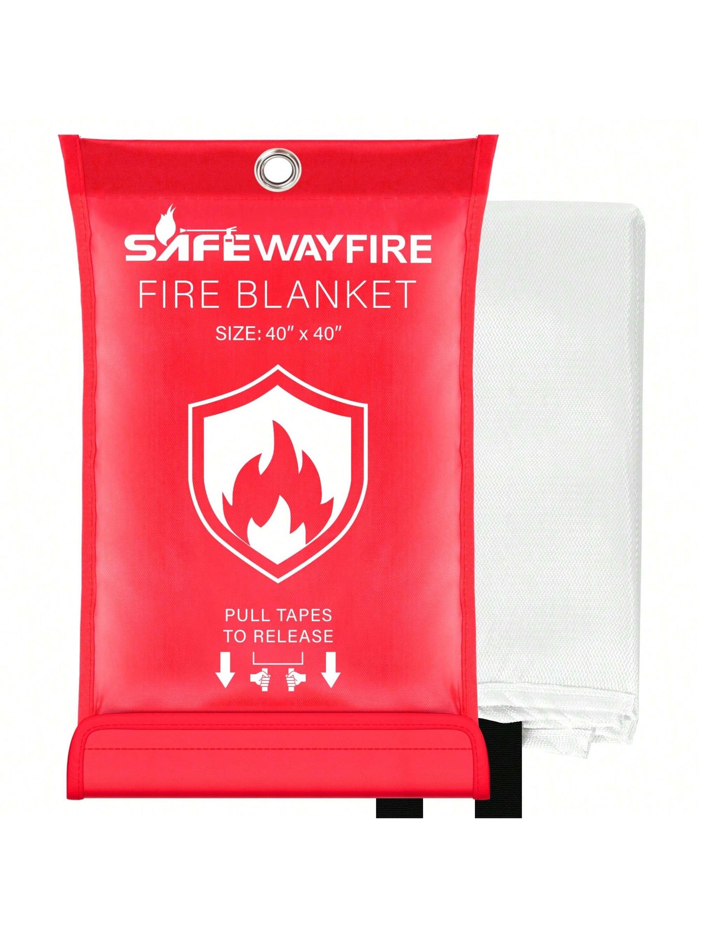 40'' X 40'' Fire Suppression Blanket For Kitchen, Fireproof Fiberglass Blanket For Home Safety,  Safe Fiberglass Fire Blankets