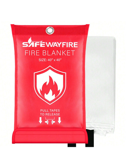 40'' X 40'' Fire Suppression Blanket For Kitchen, Fireproof Fiberglass Blanket For Home Safety,  Safe Fiberglass Fire Blankets
