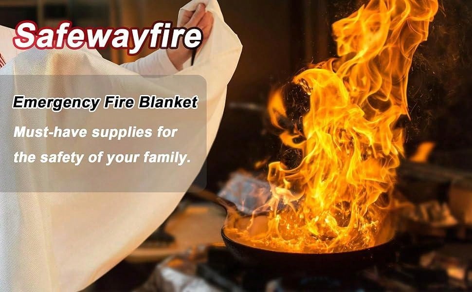40'' X 40'' Fire Suppression Blanket For Kitchen, Fireproof Fiberglass Blanket For Home Safety,  Safe Fiberglass Fire Blankets