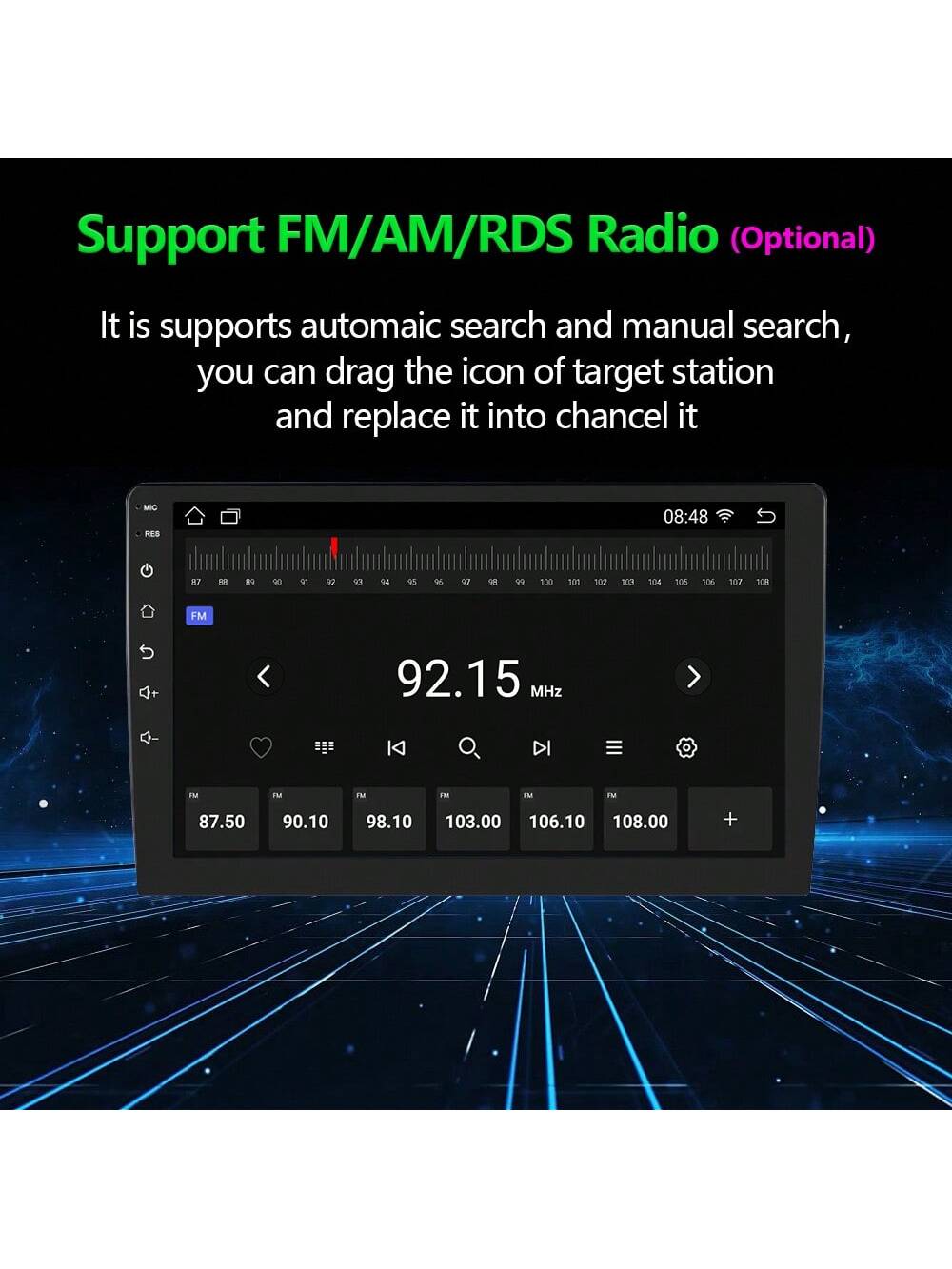 BOSSCAR Car Radio IPS 7"9"10" MP5 HD Touchscreen Multimedia Video Player Wireless BT GPS FM Android Universal Carplay Autoradio