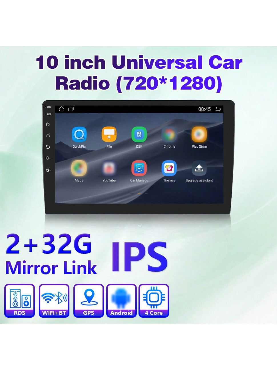 BOSSCAR Car Radio IPS 7"9"10" MP5 HD Touchscreen Multimedia Video Player Wireless BT GPS FM Android Universal Carplay Autoradio