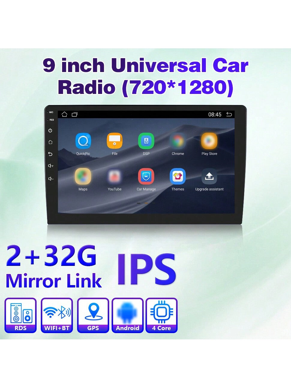 BOSSCAR Car Radio IPS 7"9"10" MP5 HD Touchscreen Multimedia Video Player Wireless BT GPS FM Android Universal Carplay Autoradio