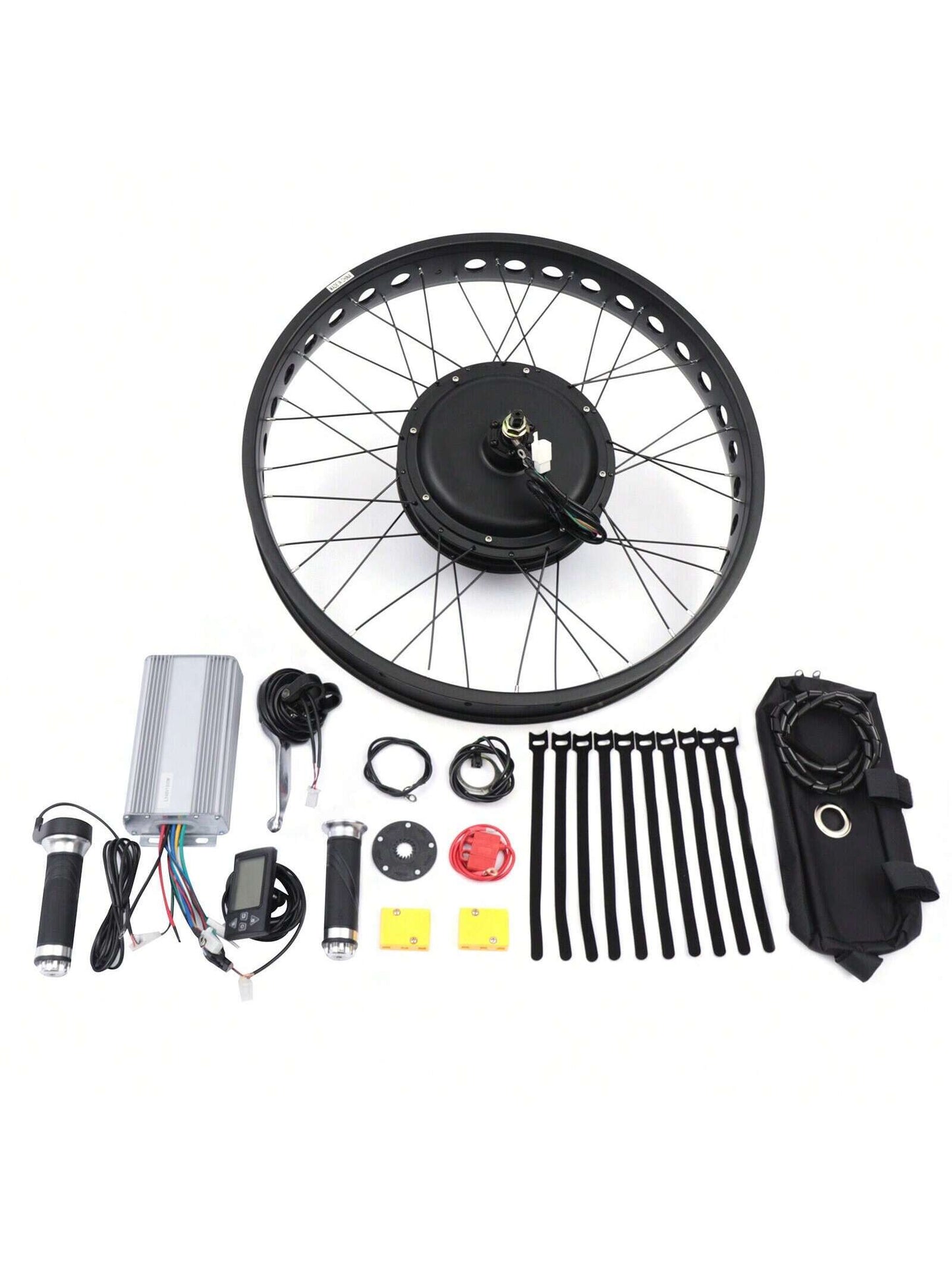 Fit: 26" 48V 1500W E-Bike Fat Tire Bicycle Rear Wheel Hub Motor Conversion Kit