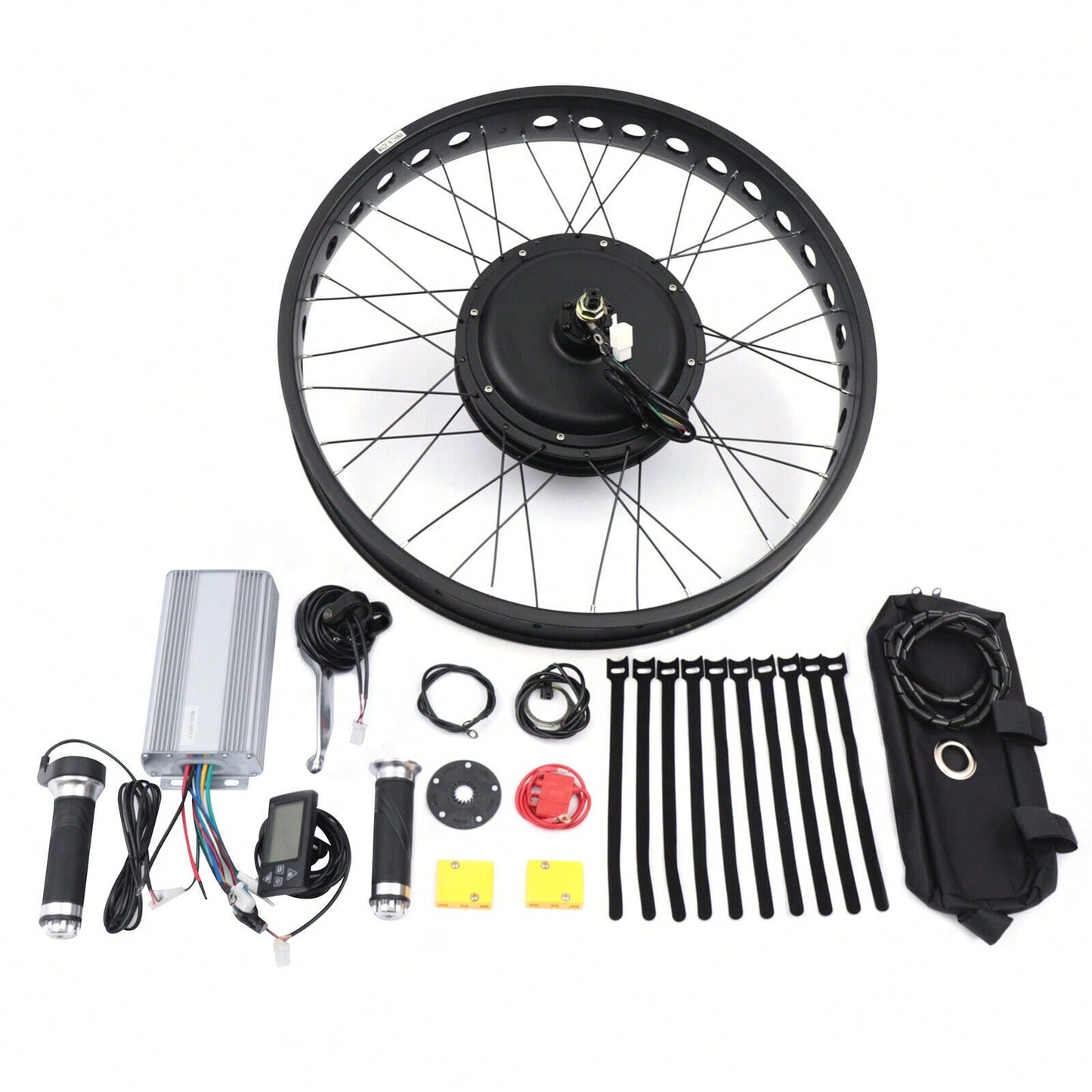 Fit: 26" 48V 1500W E-Bike Fat Tire Bicycle Rear Wheel Hub Motor Conversion Kit