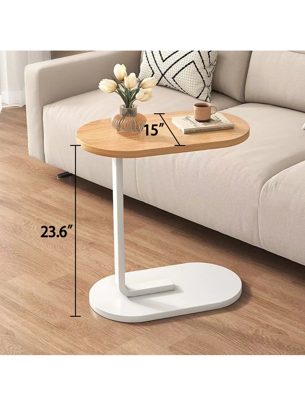 Small Coffee Table, Living Room Side Table, Bedside Nightstand, Modern Simple Side Table For Balcony, Decorative Desk With Metal Frame, Easy Installation