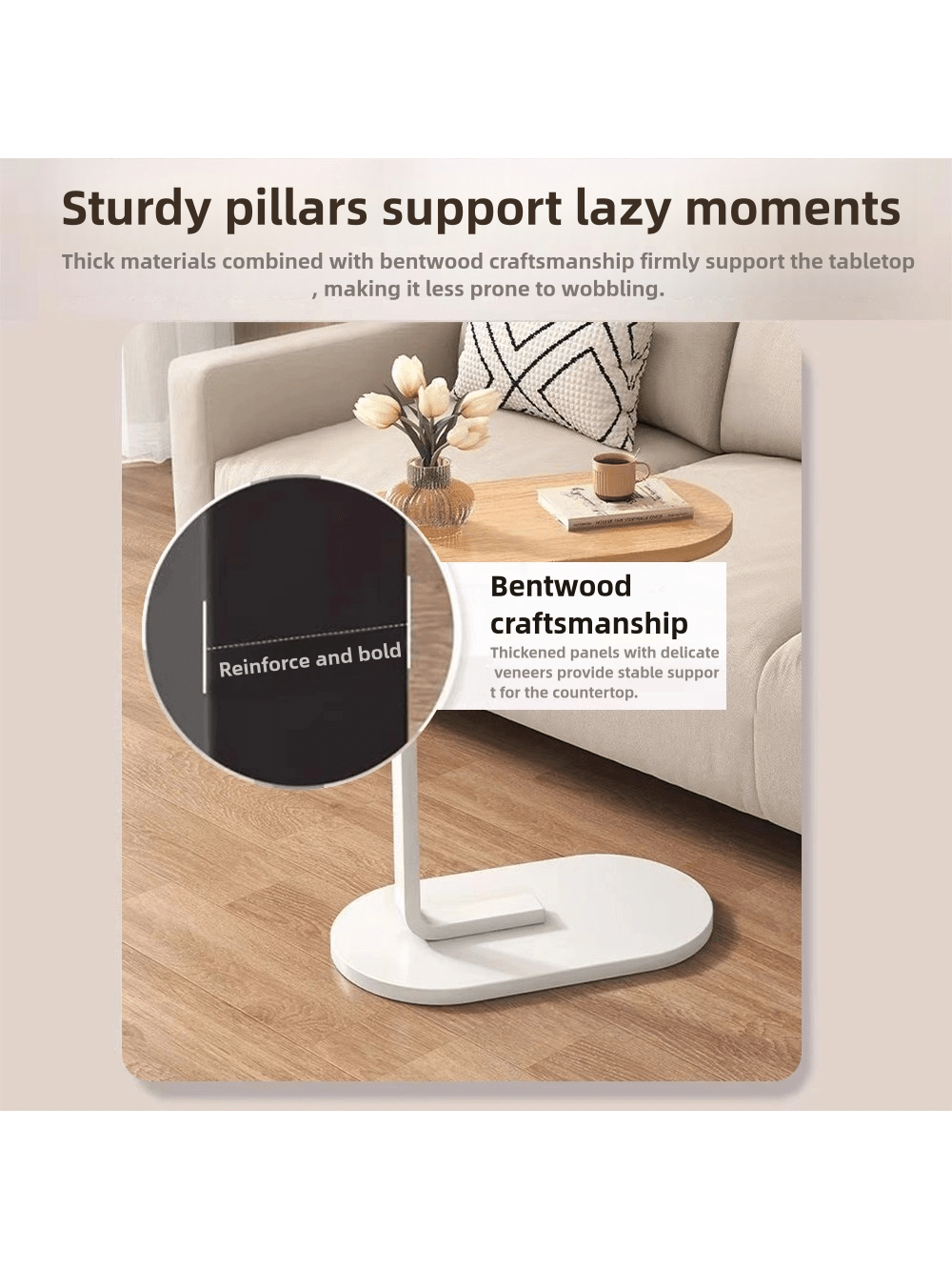 Small Coffee Table, Living Room Side Table, Bedside Nightstand, Modern Simple Side Table For Balcony, Decorative Desk With Metal Frame, Easy Installation