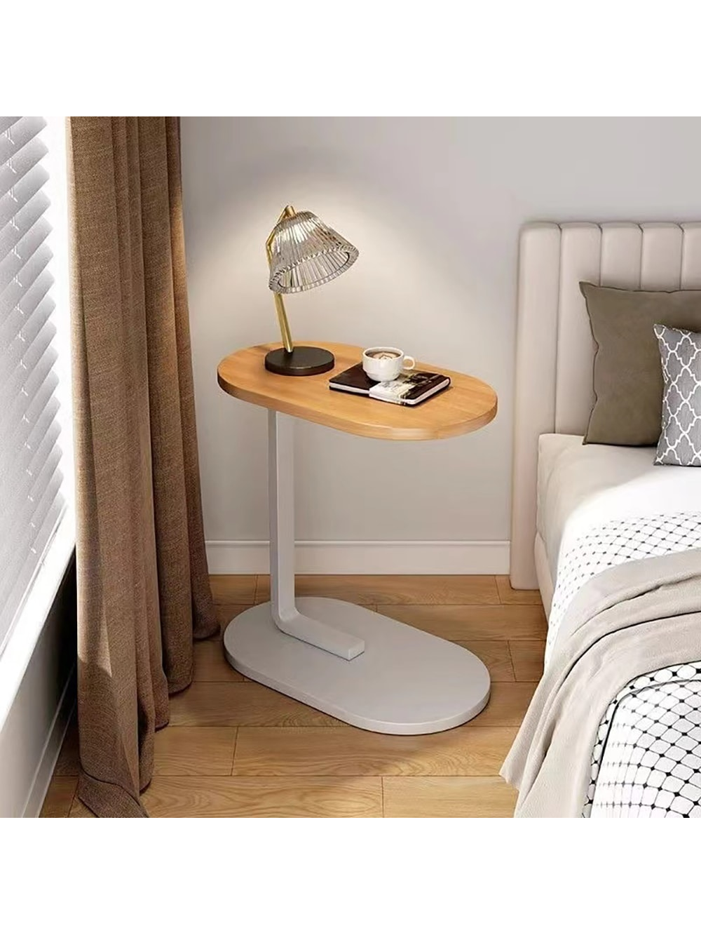 Small Coffee Table, Living Room Side Table, Bedside Nightstand, Modern Simple Side Table For Balcony, Decorative Desk With Metal Frame, Easy Installation