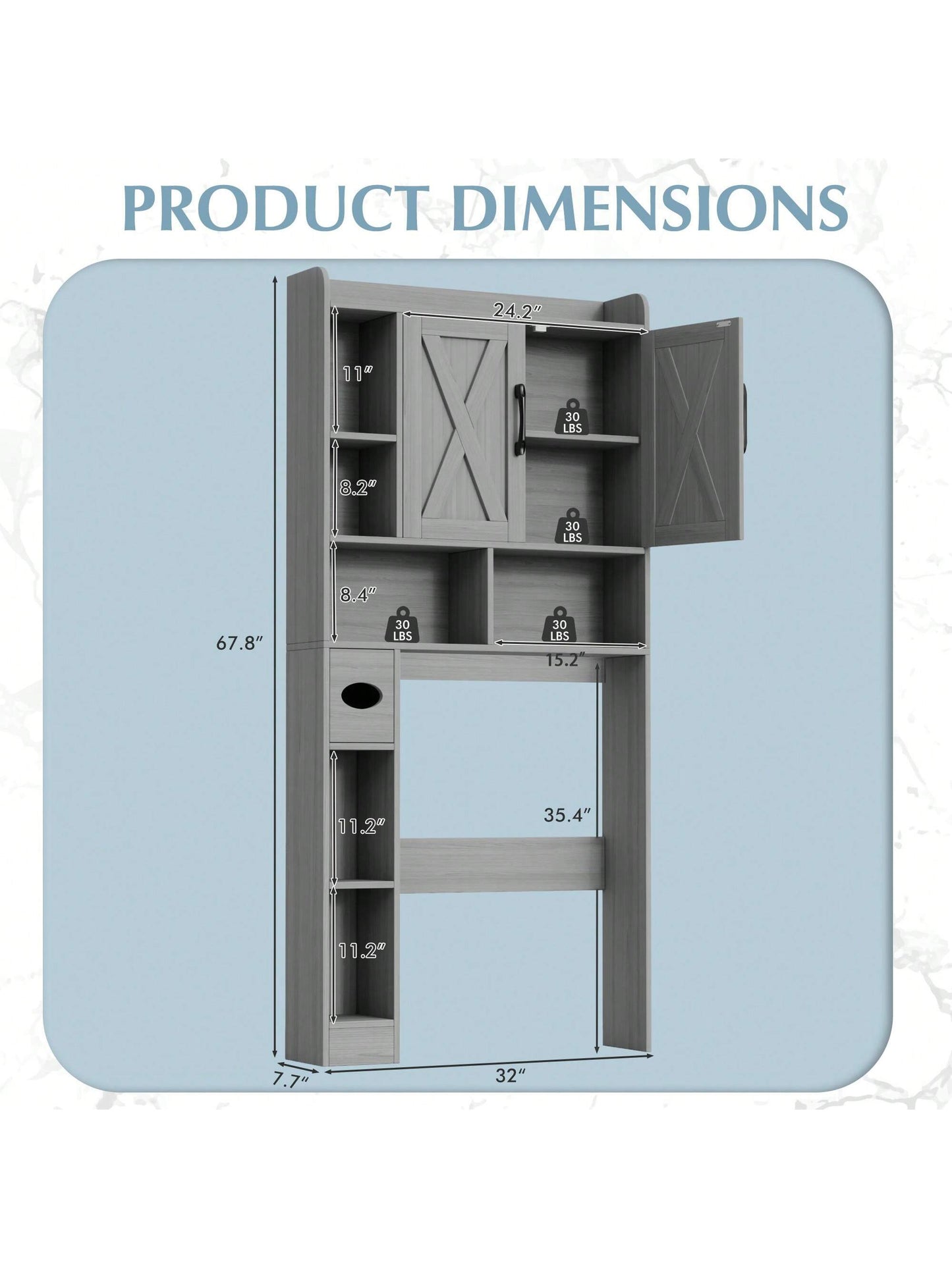 Above The Bathroom Lockers In The Toilet, There Are 2 Doors And 6 Storage Racks With Paper Towel Storage For The Bathroom Laundry