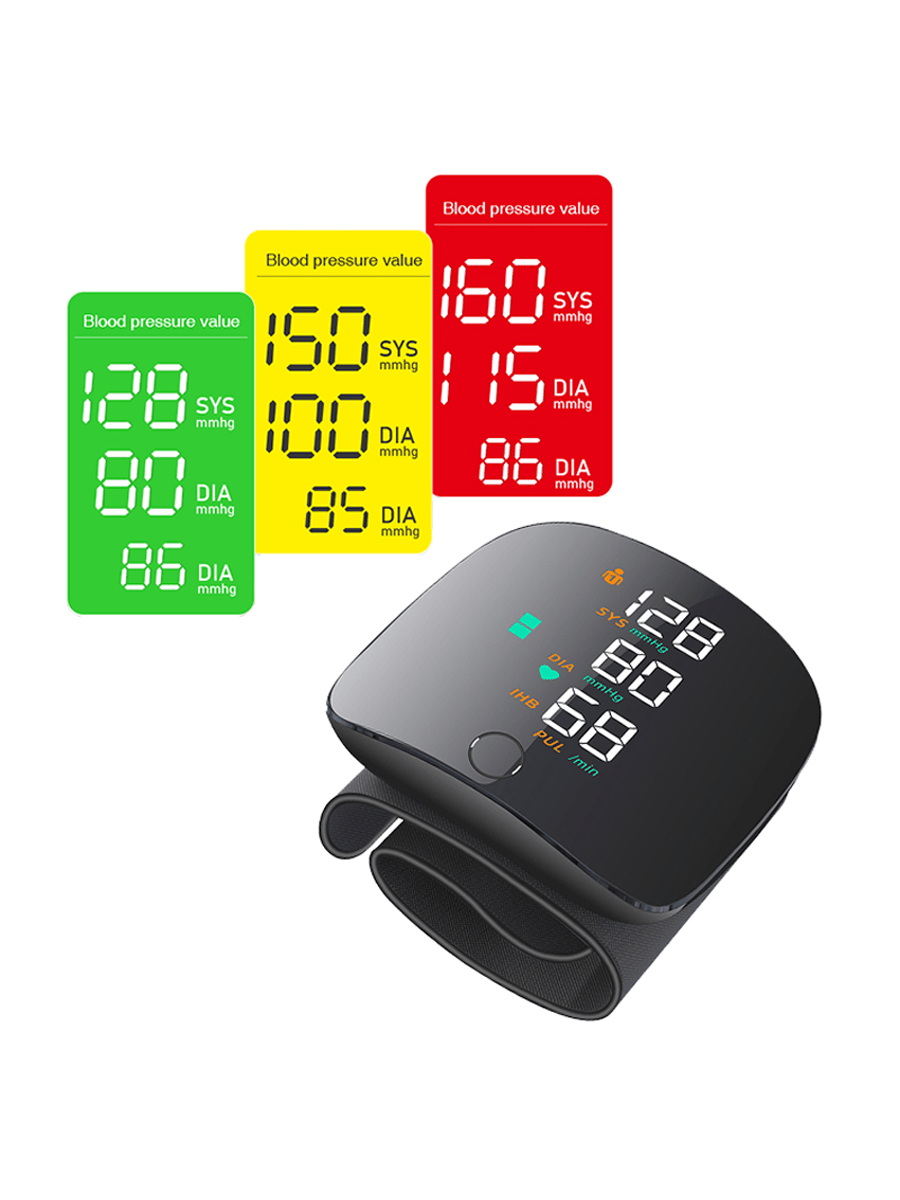 USB Rechargeable Digital Bp Machine Electronic Sphygmomanometer Automatic Wrist Blood Pressure Monitor Electric