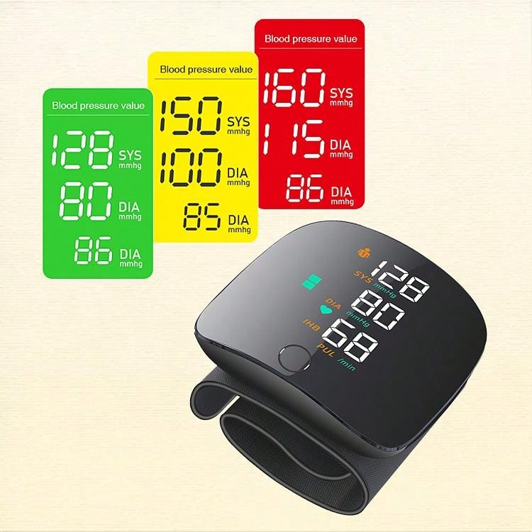 USB Rechargeable Digital Bp Machine Electronic Sphygmomanometer Automatic Wrist Blood Pressure Monitor Electric