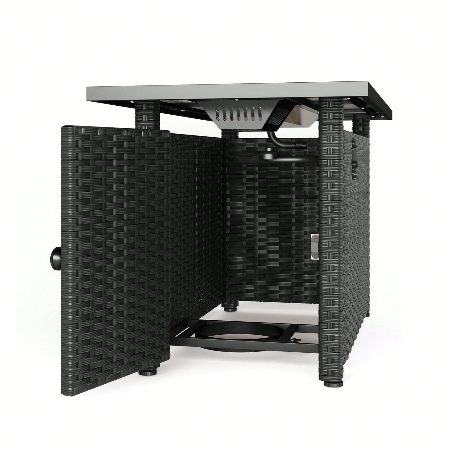 30" Propane Fire Table With Lid & Lava Rock, 50,000 BTU Fire Pit Table With Durable Iron Design, CSA Certified Fire Table For Outdoor Dining, Patio, Garden, Or Backyard Gatherings
