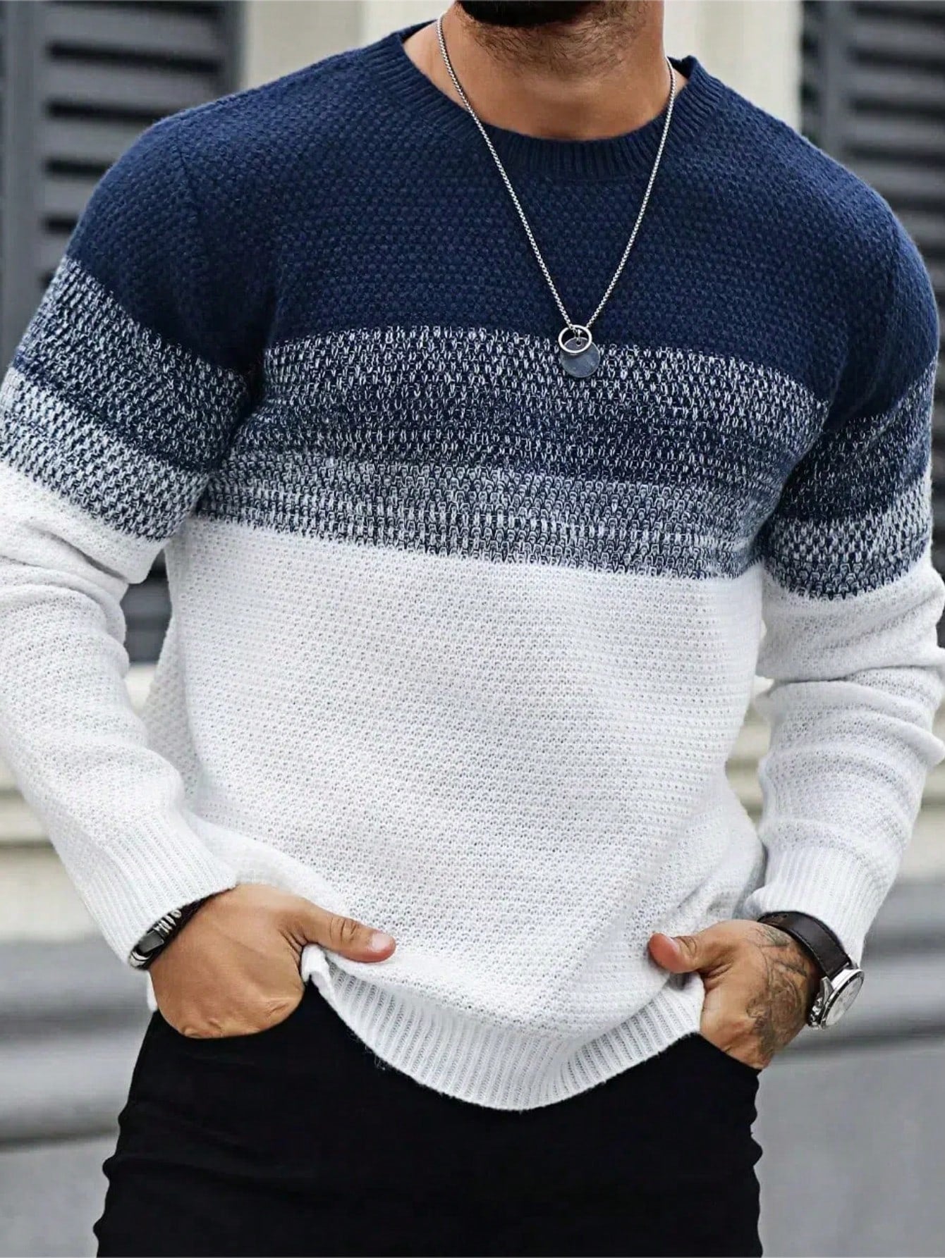Manfinity LEGND Plus Size Men Casual Simple Style Daily Wear Sweater