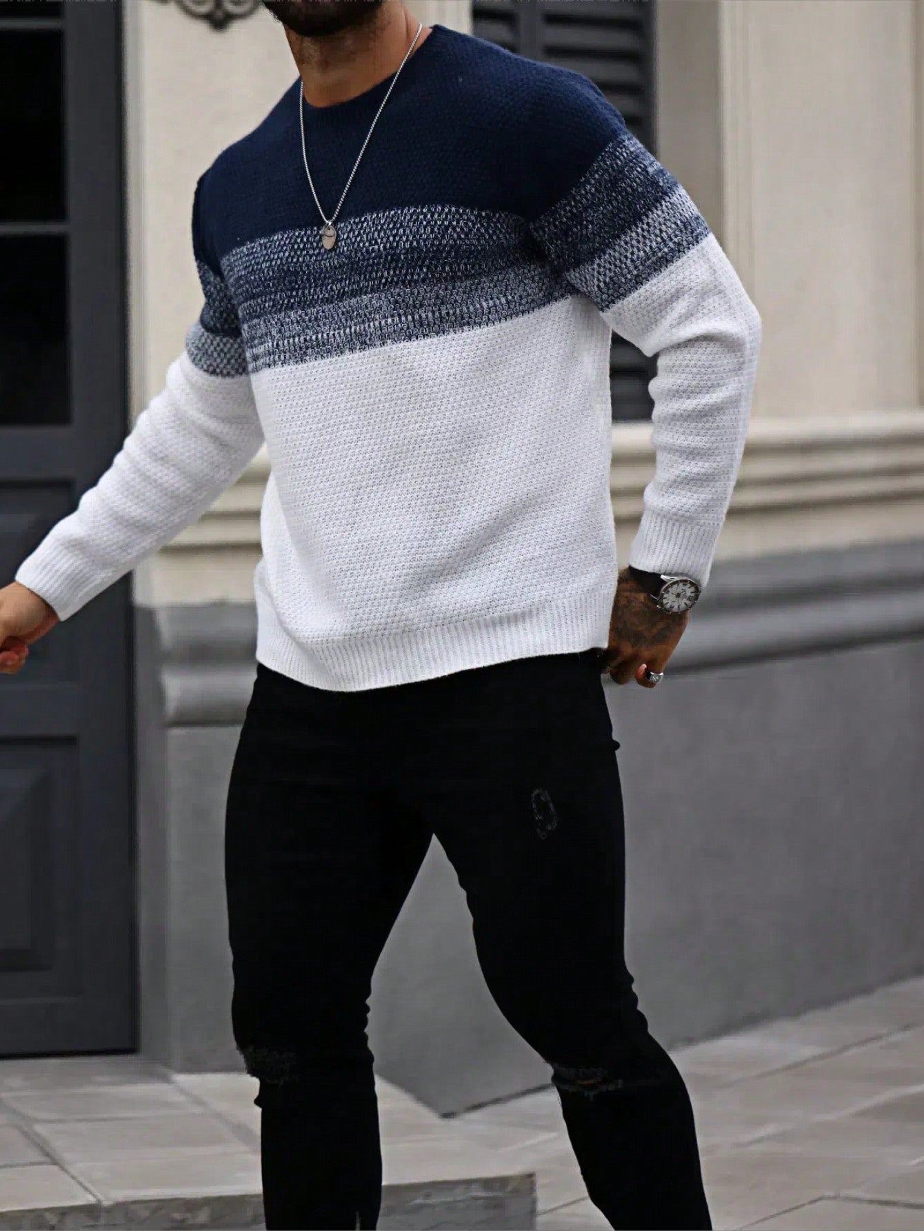 Manfinity LEGND Plus Size Men Casual Simple Style Daily Wear Sweater