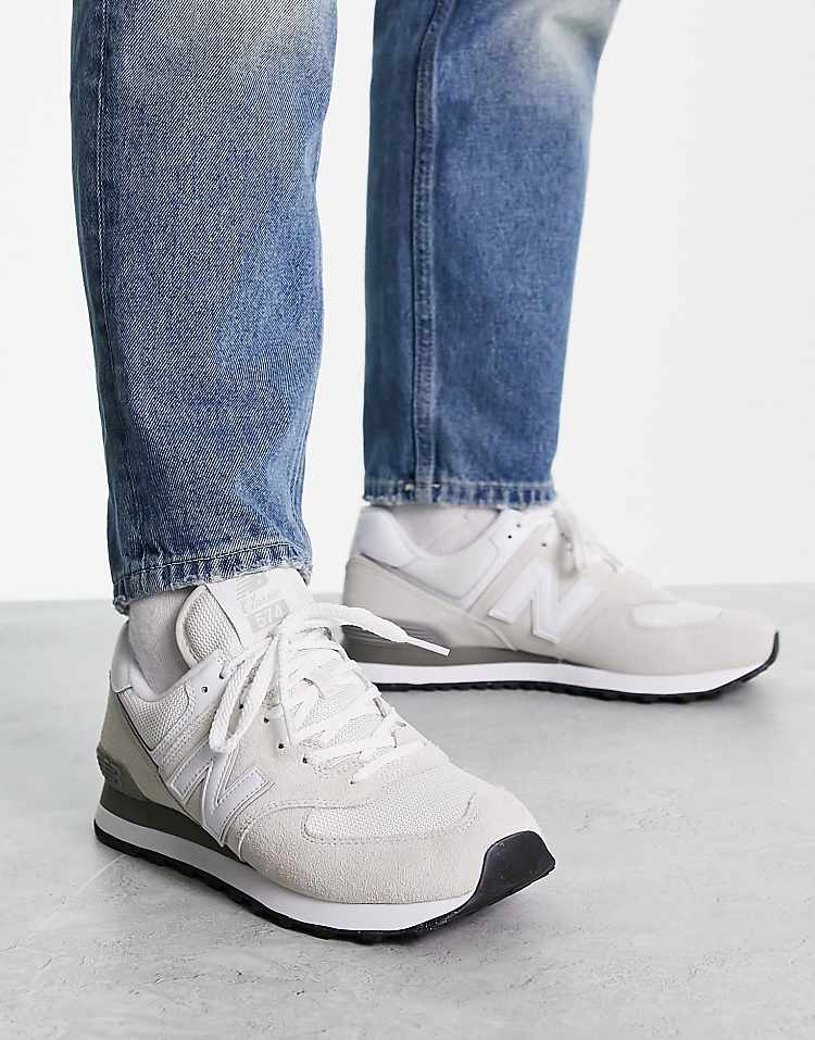New Balance 574 sneakers in gray and white