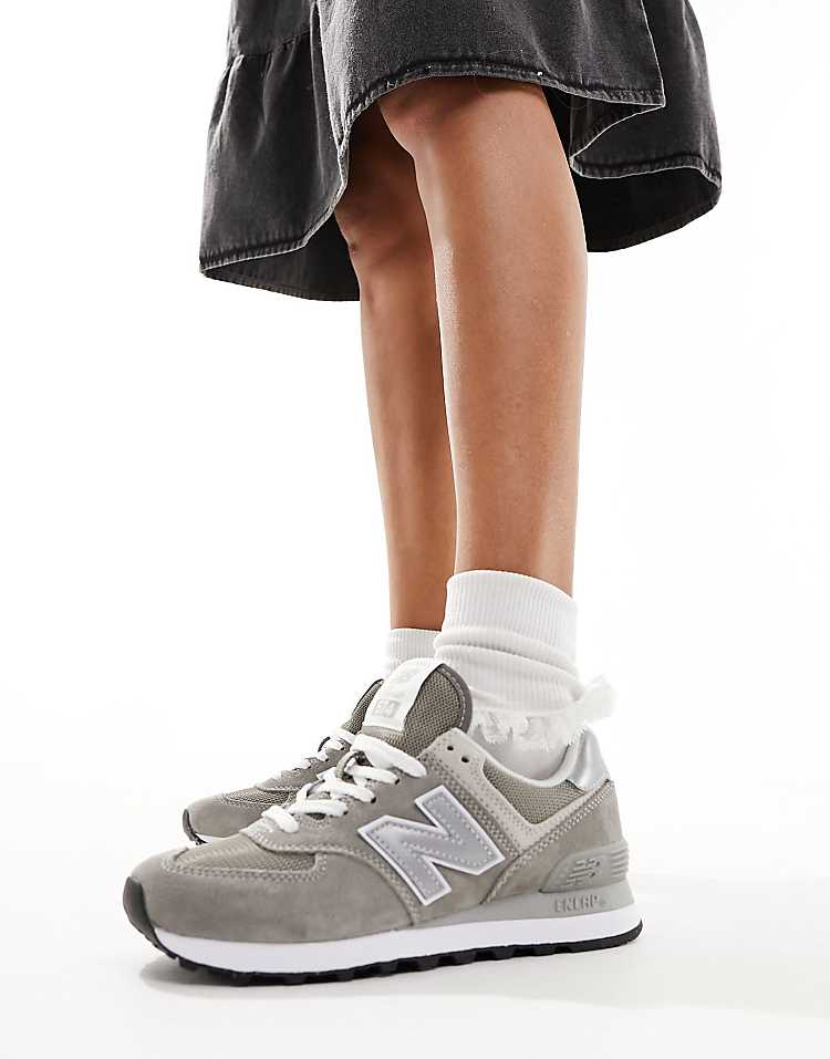 New Balance 574 sneakers in gray and white