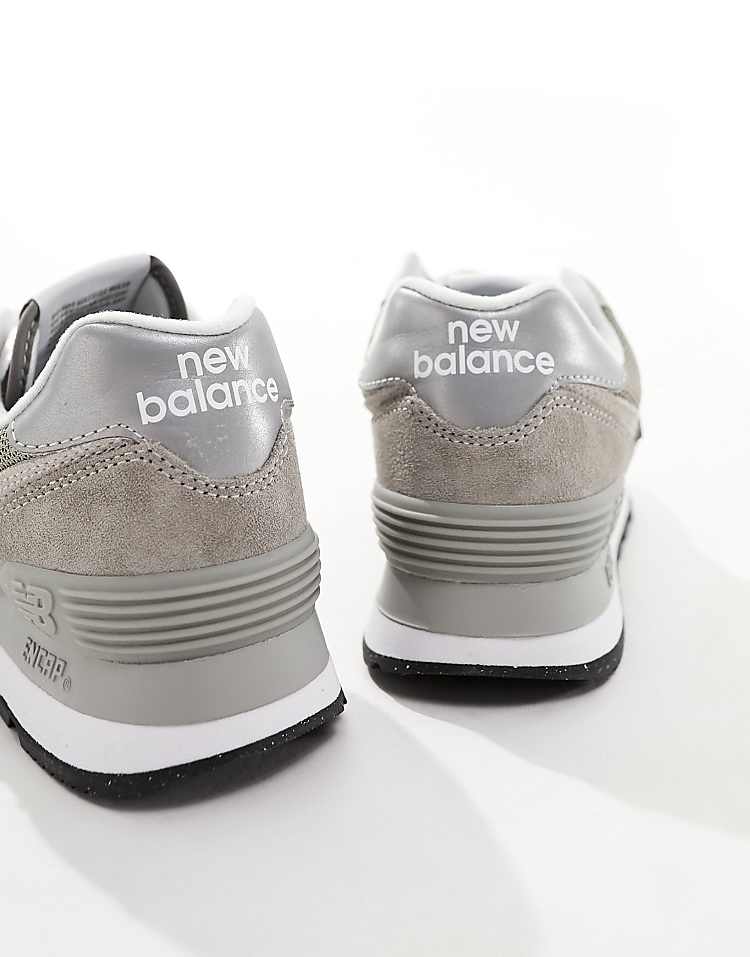 New Balance 574 sneakers in gray and white