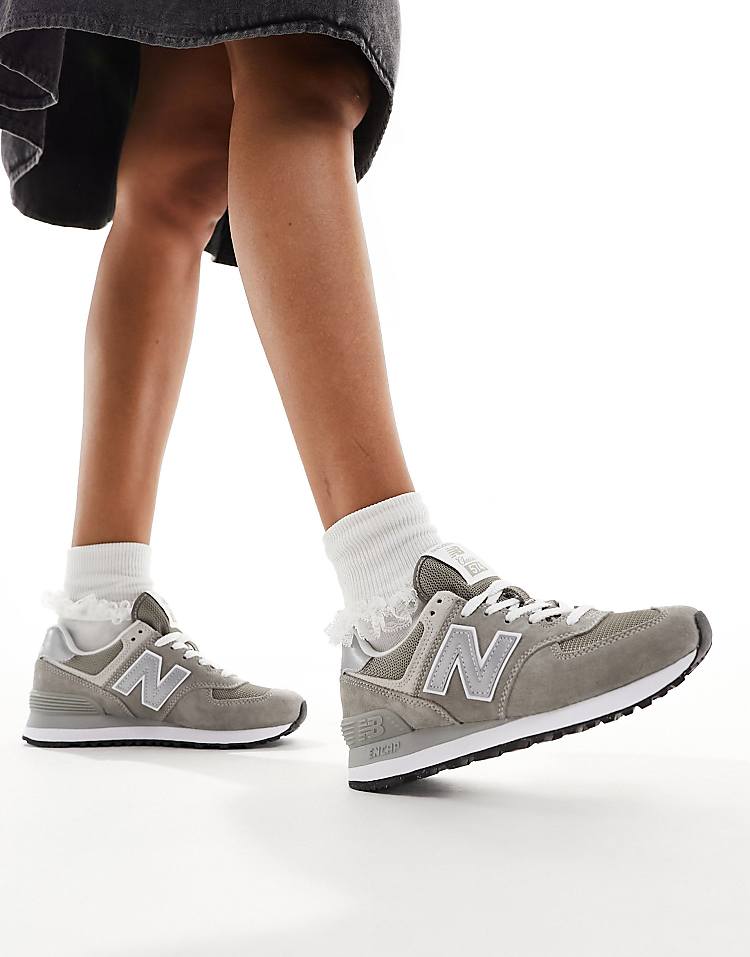 New Balance 574 sneakers in gray and white